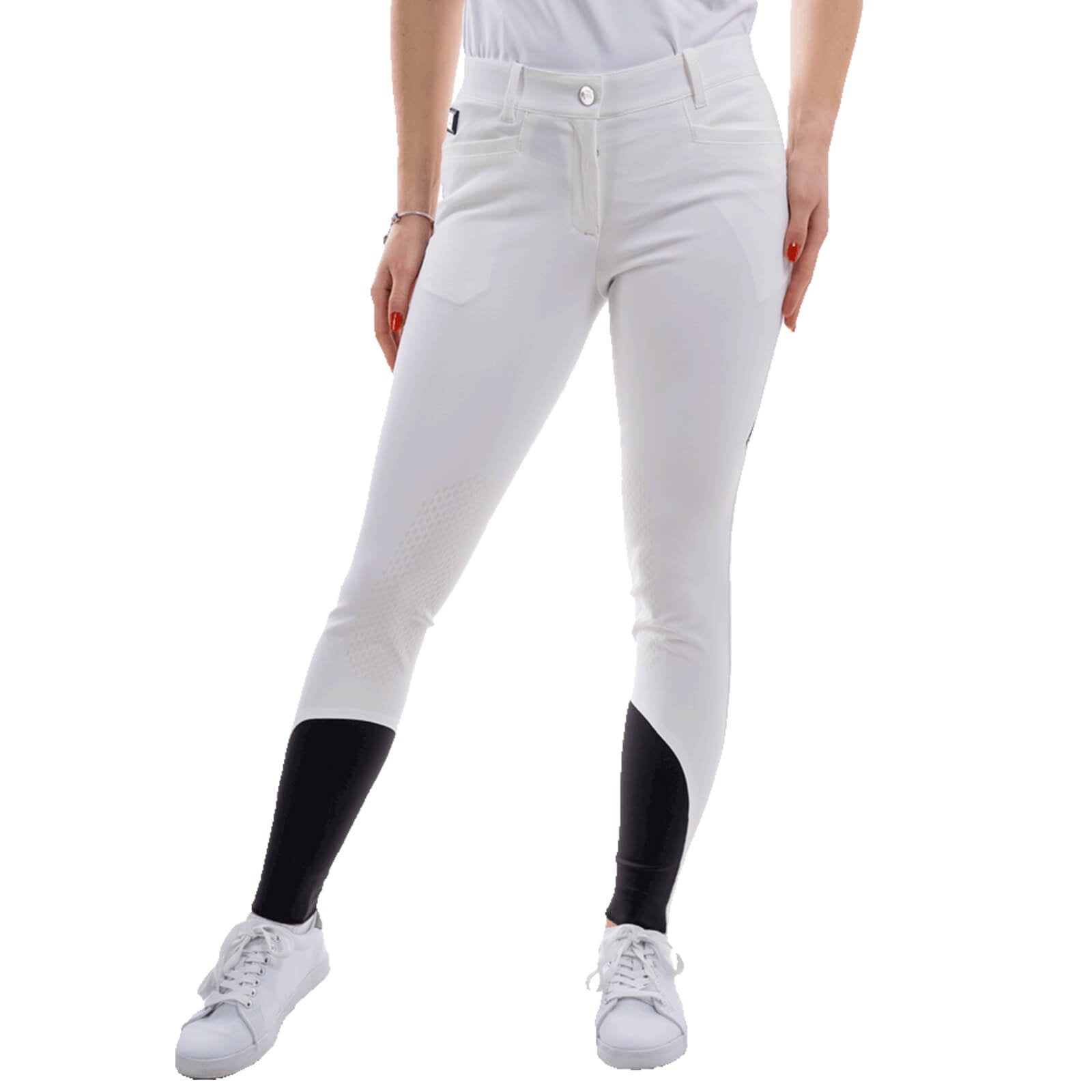 DOPPELT Reithose Damen Knee-Grip Ash