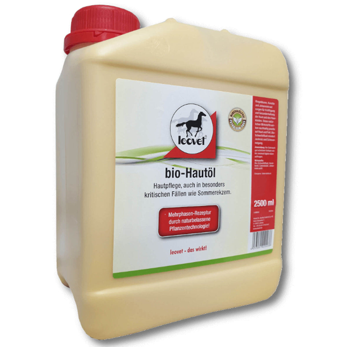 leovet Pflegemittel Bio-Hautöl Hautpflege, 2500 ml, Produkt allein auf weißem Hintergrund.