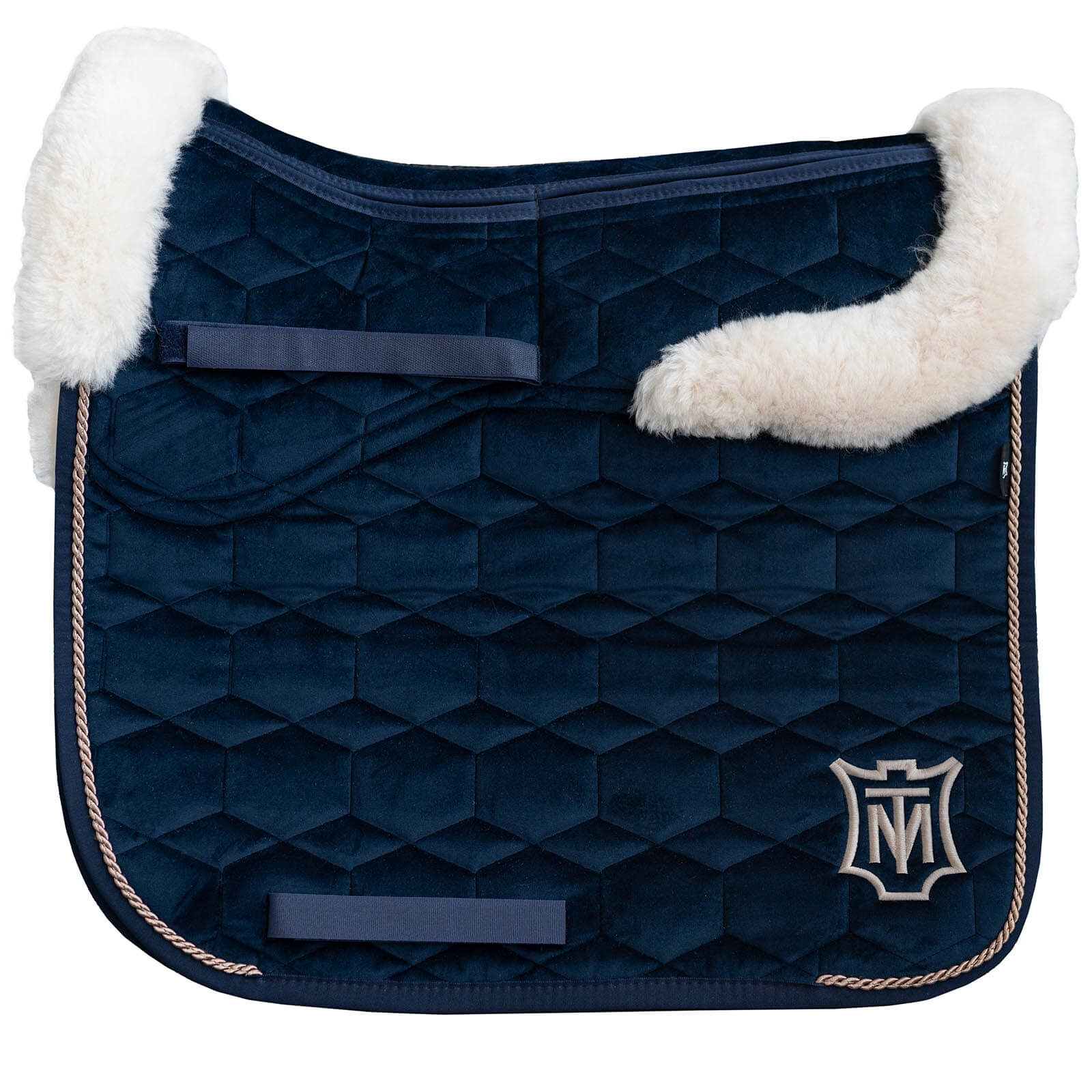 Mattes Schabracke Dressur Correction Lammfell Dressurschabracke, Navy, Produkt allein.