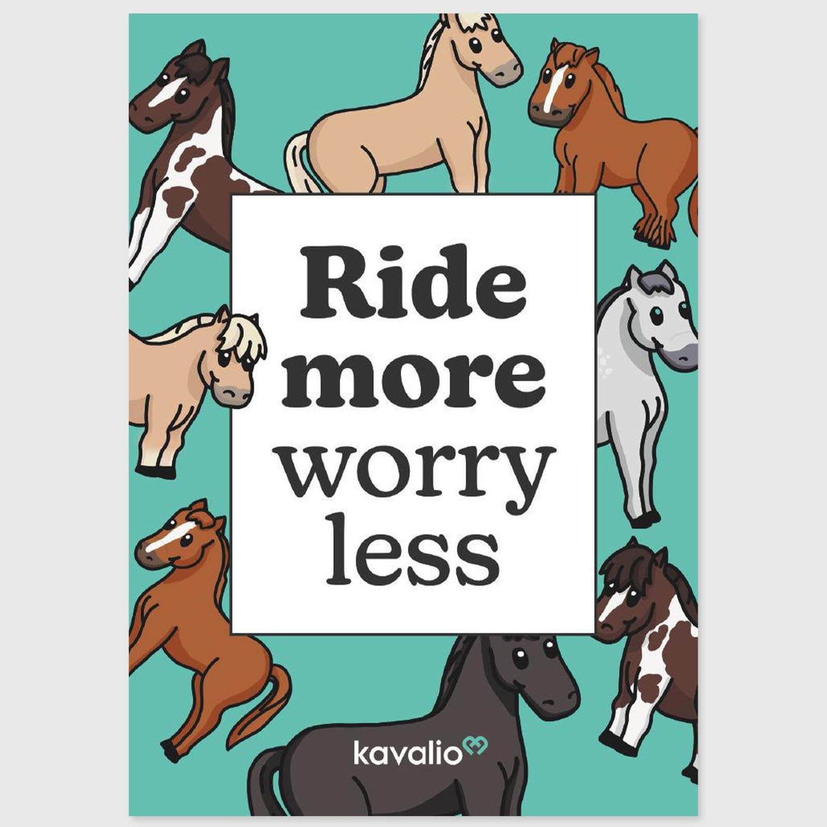 Postkarte Ride more worry less