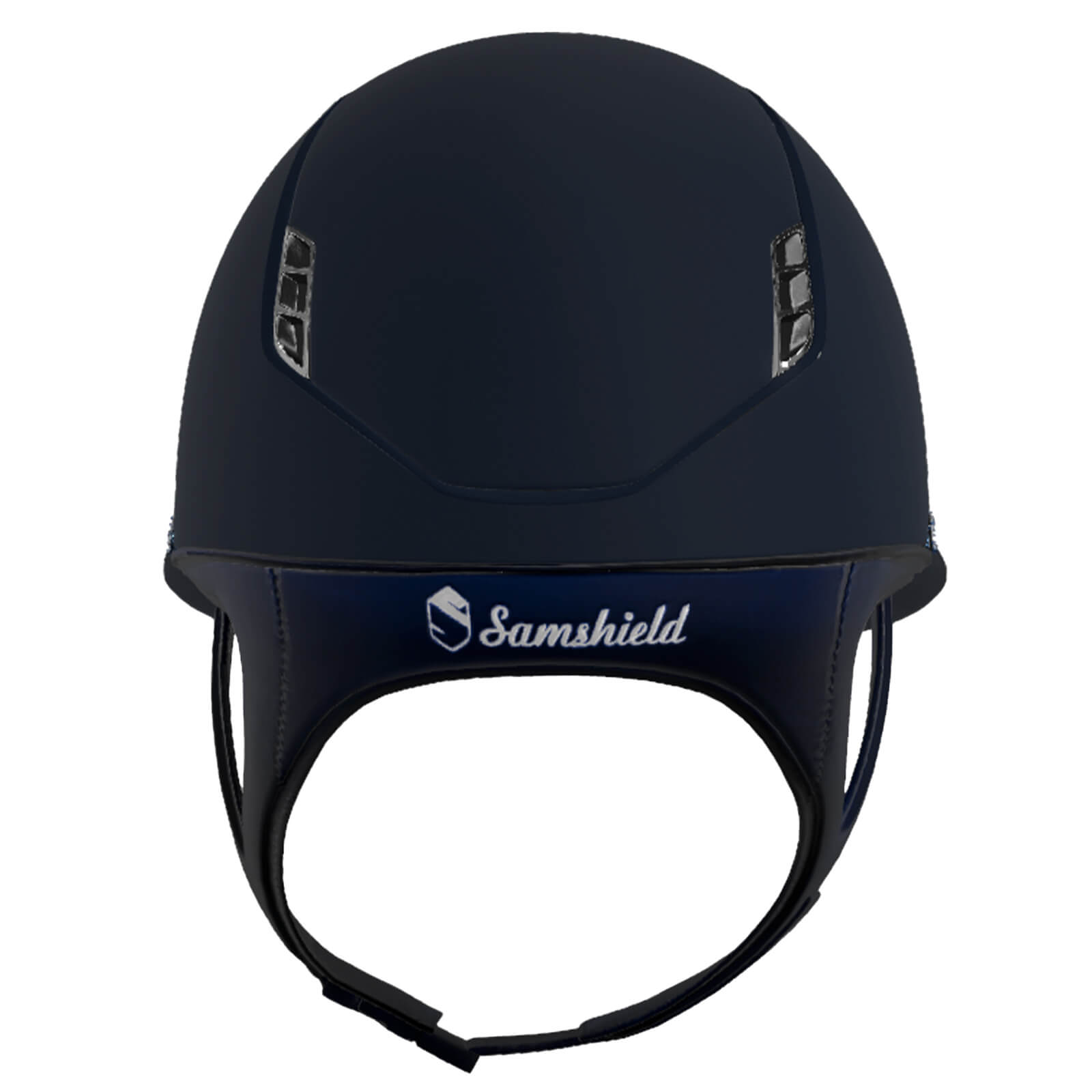 Reithelm Miss Shield 2.0 Blue Shadowmatt Top + Frontal Band CrFabric Trim + Blason Black Chrome