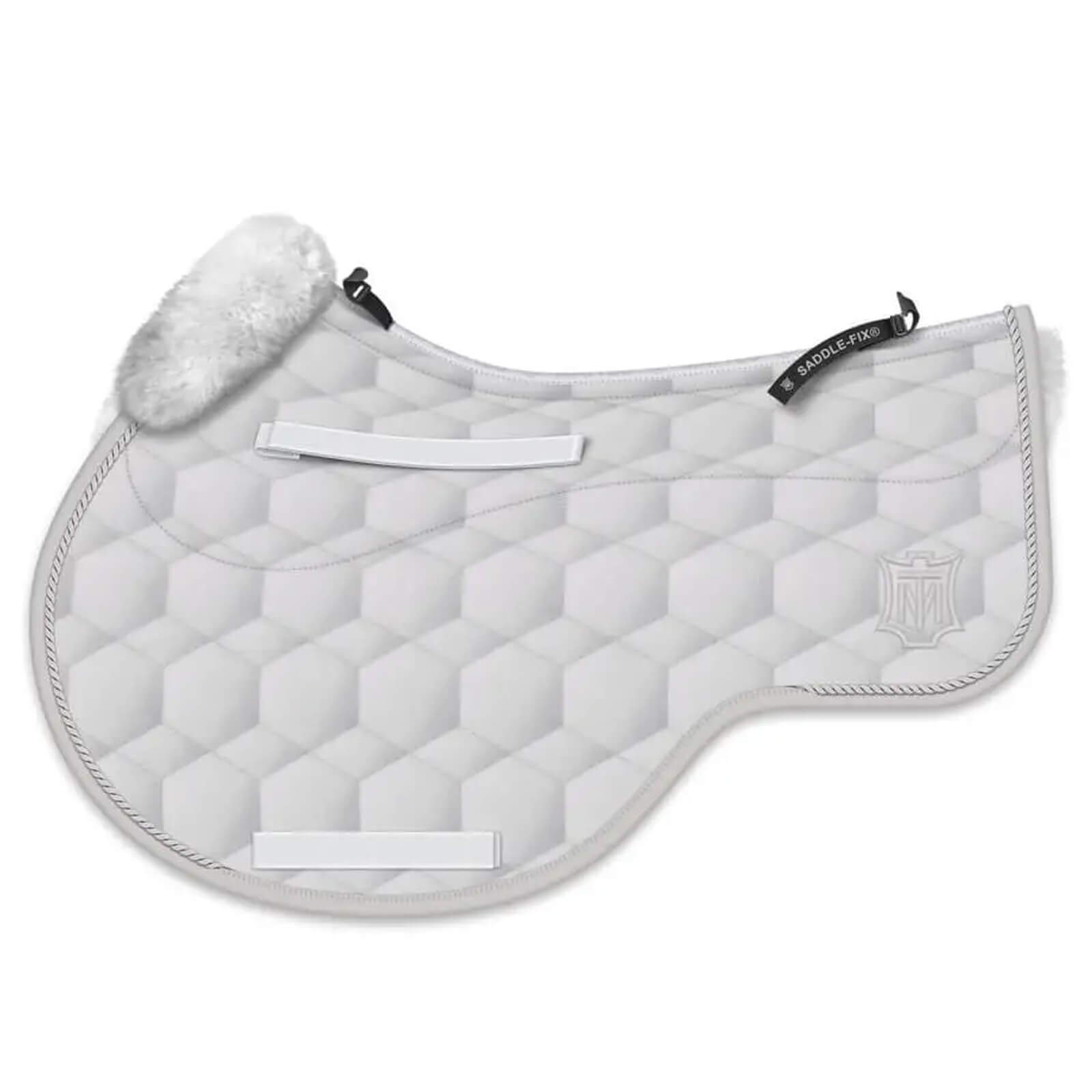 Mattes Schabracke Springen Konfiguration Steppstoff Glanz Silber Springschabracke, Weiß, Produkt allein.