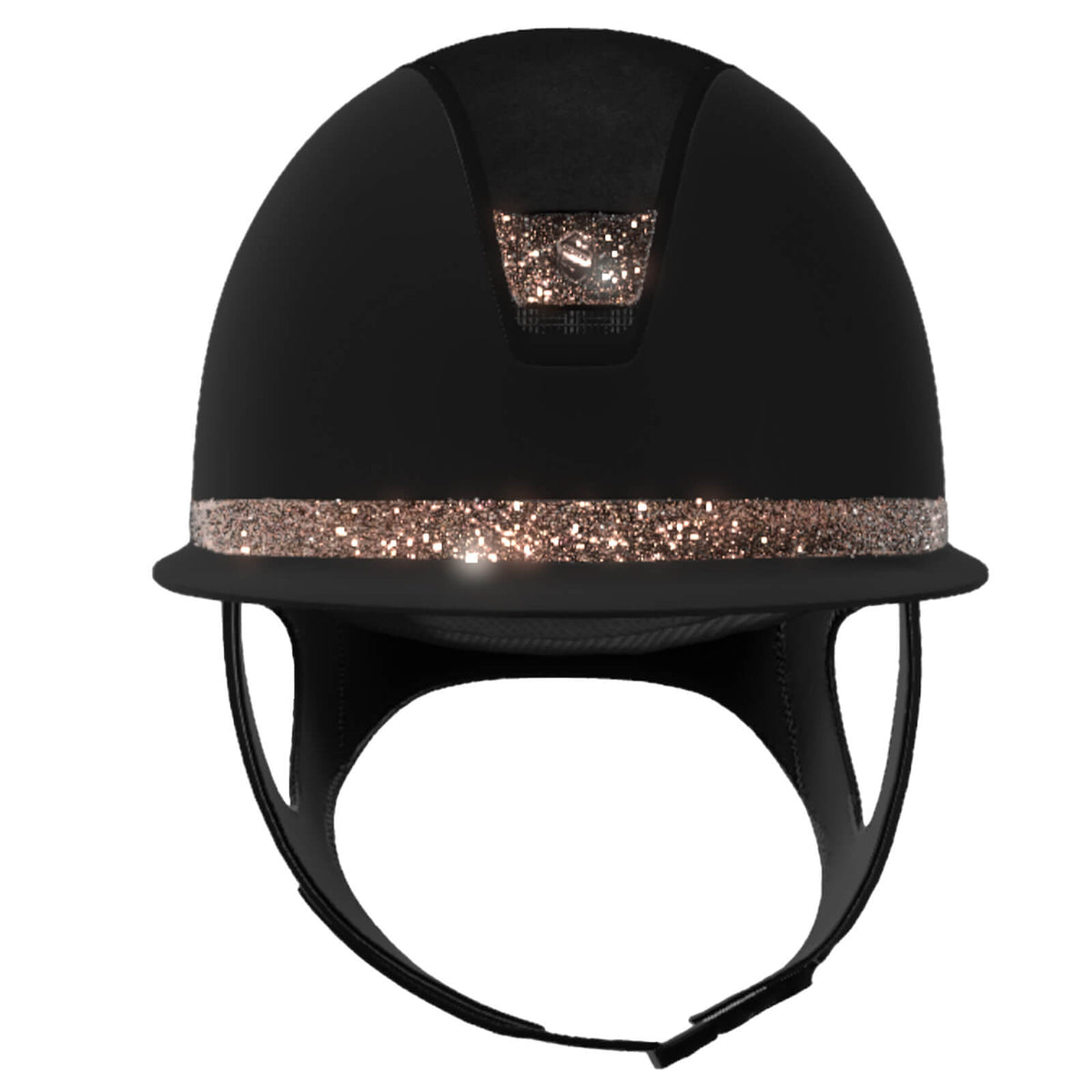 Reithelm Miss Shield 2.0 Black SM Top Alcantara/ Blason Crystal Fabric Rose Gold Trim Matt Black