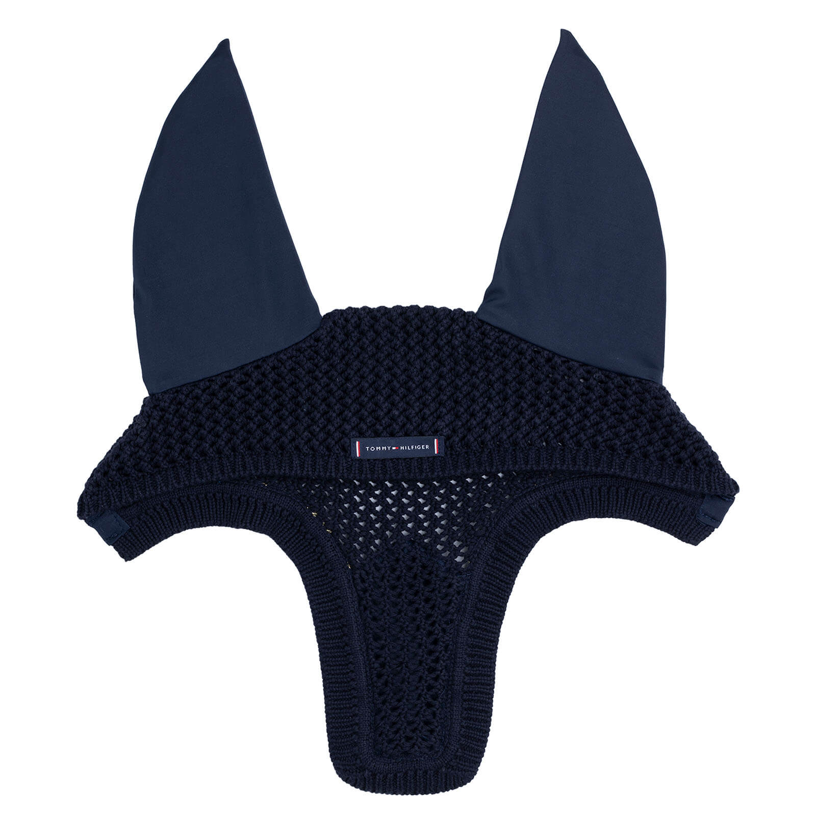Tommy Hilfiger Equestrian Fliegenohren Oxford Fliegenhaube HW 2024 Fliegenmütze, Navy, Produkt allein auf weißem Hintergrund.