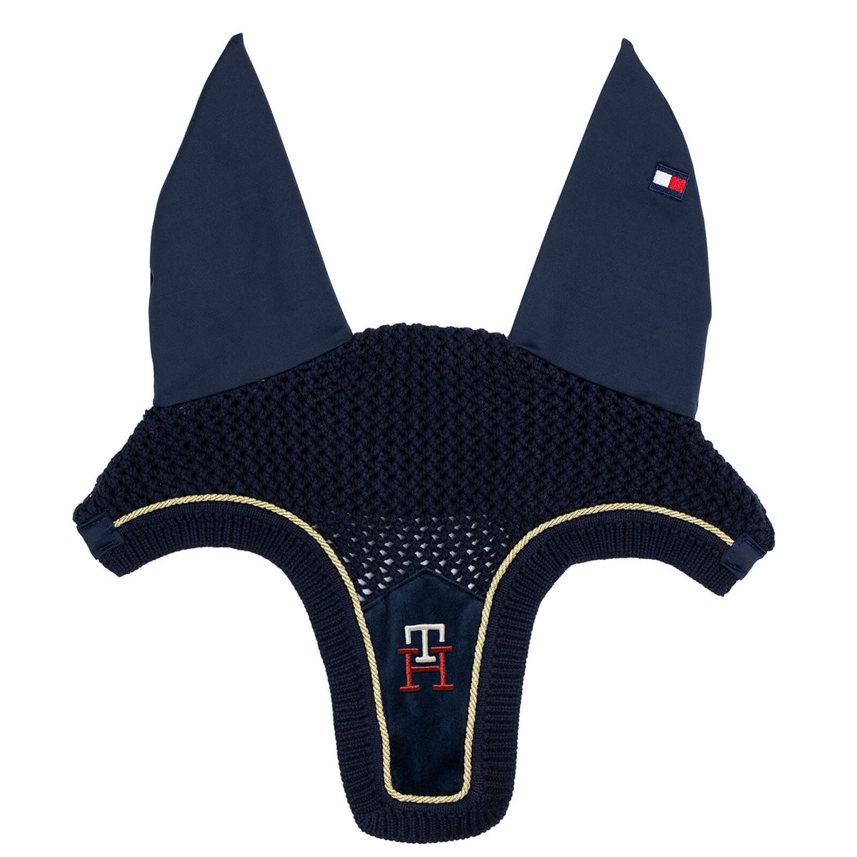 Tommy Hilfiger Equestrian Fliegenohren Oxford Fliegenhaube HW 2024 Fliegenmütze, Dunkelblau, Produkt allein auf weißem Hintergrund.