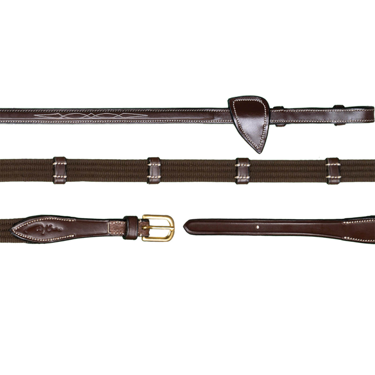 Zügel 5/8" (16mm) Verstellbare Zügel Lederzügel D-Collection