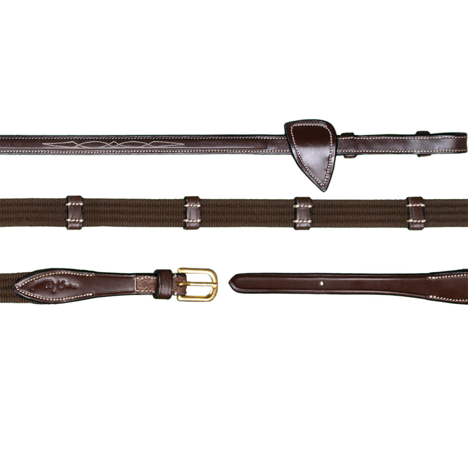 Zügel 5/8" (16mm) Verstellbare Zügel Lederzügel D-Collection