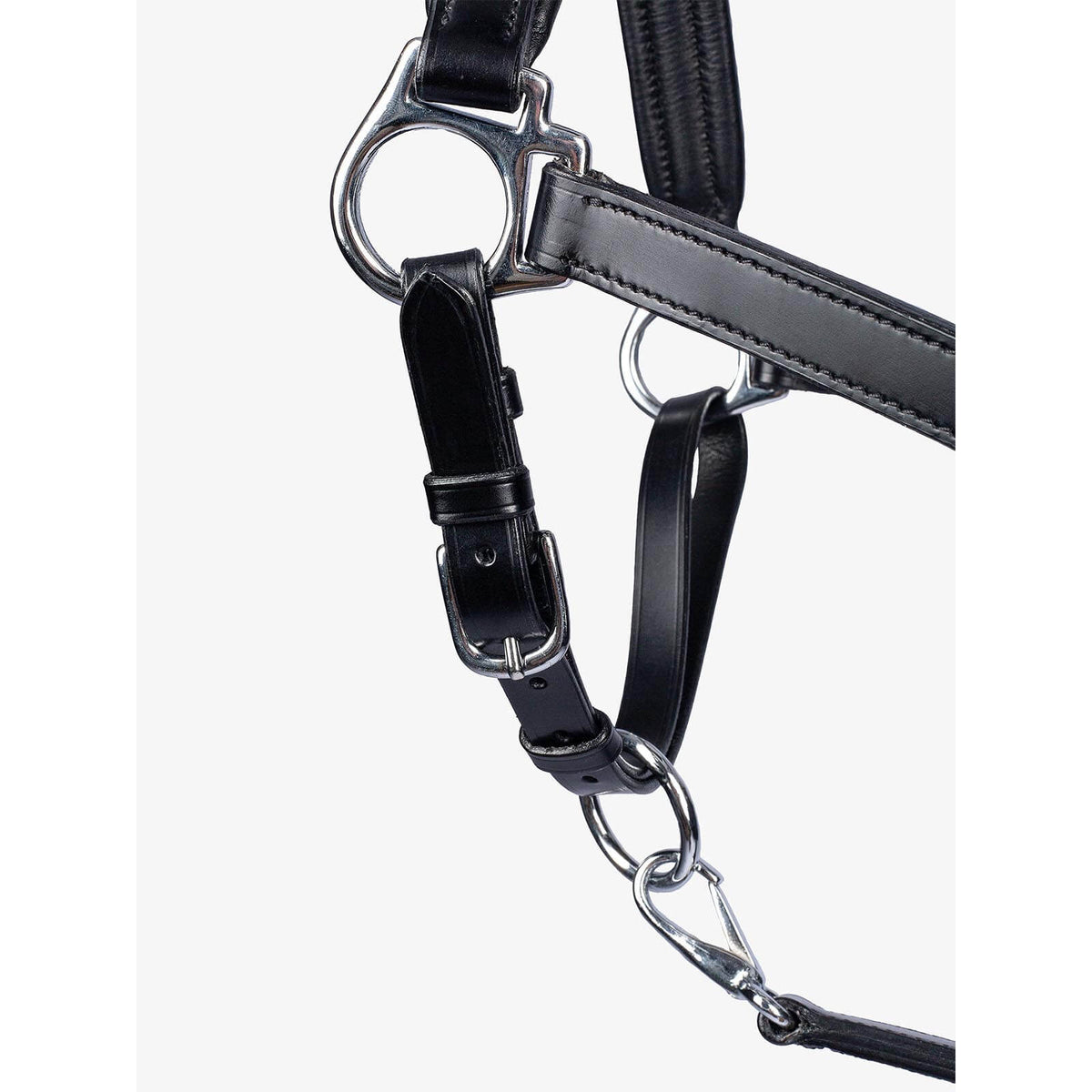 PS of Sweden Halfter Leather Lederhalfter, Schwarz, Detailaufnahme des Halfters.