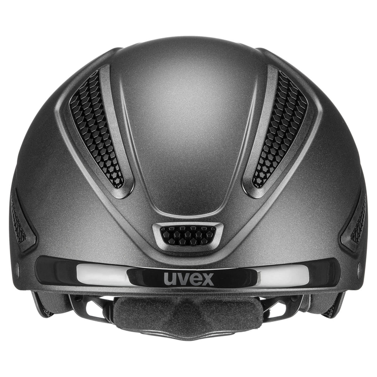 uvex Reithelm Perfexxion III xc Helm, Anthrazit, Produkt allein auf weißem Hintergrund.