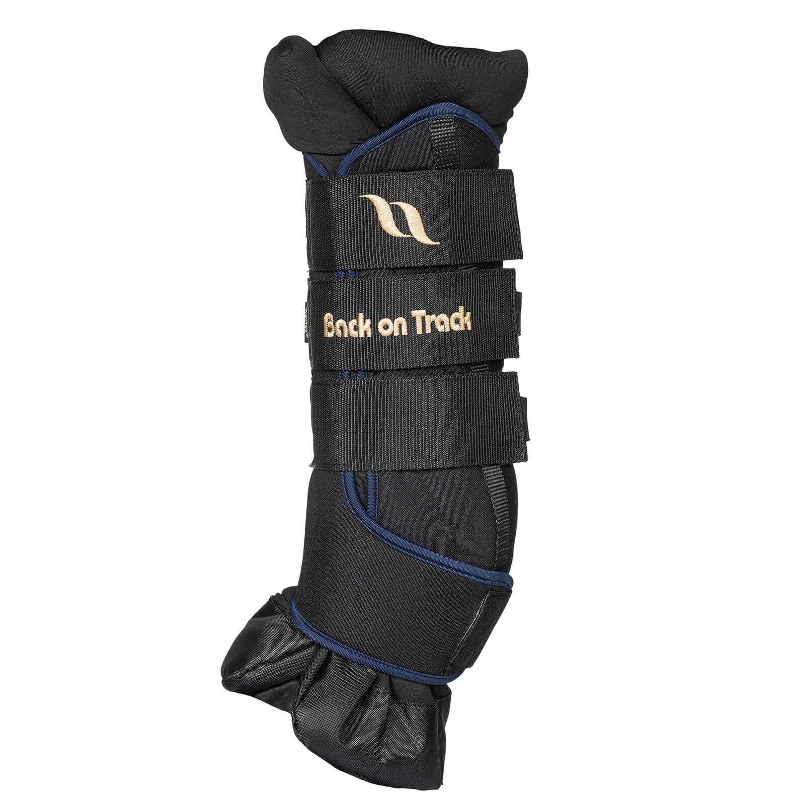 Stallgamaschen Royal Deluxe, Blau, Detailaufnahme der Stallgamasche für Pferde.