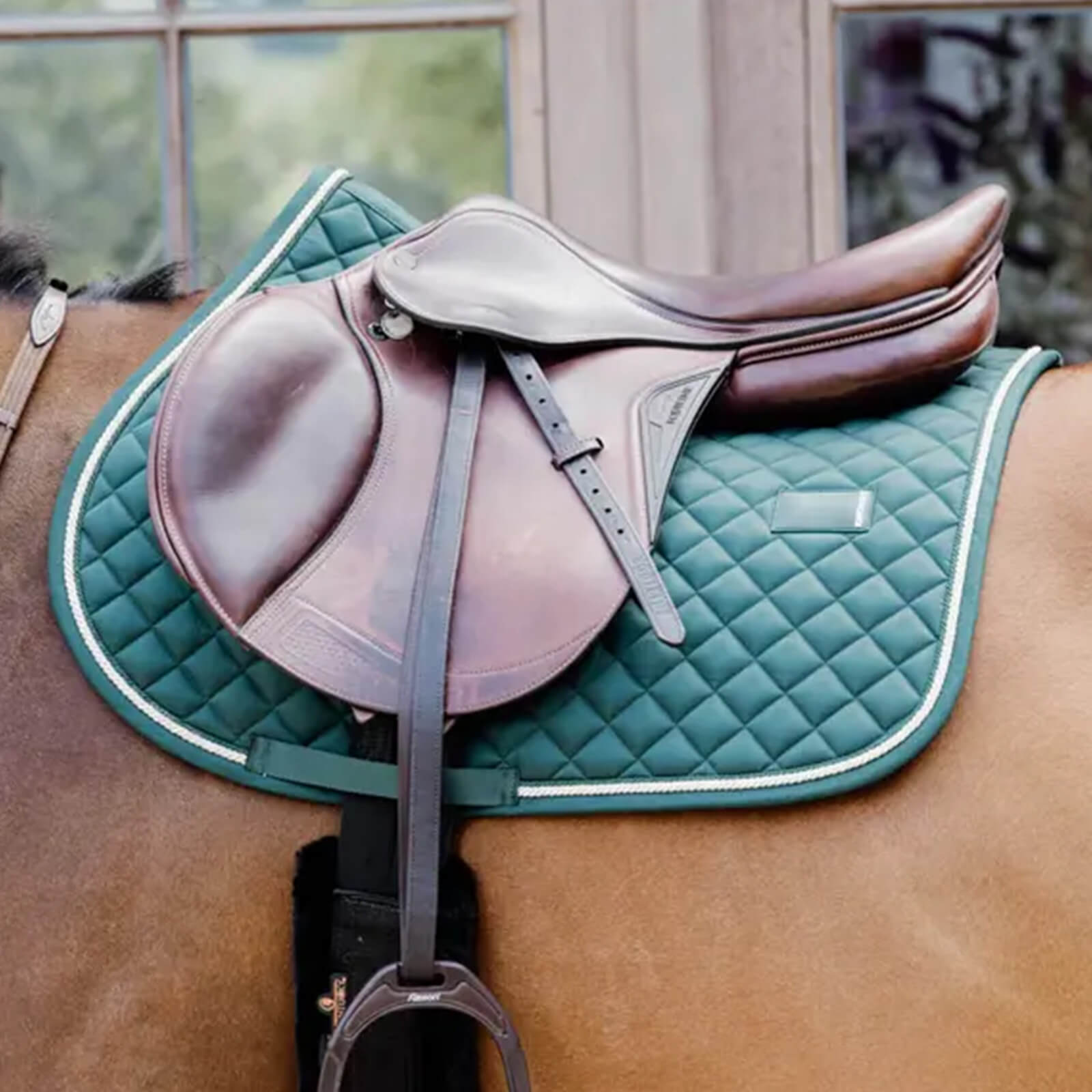Springschabracke Saddle Pad Diamond Rope Jumping Schabracke
