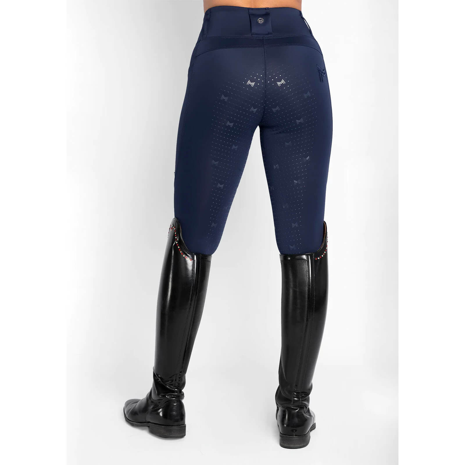 Reitleggings Damen Full-Grip Studio Damenreitleggings
