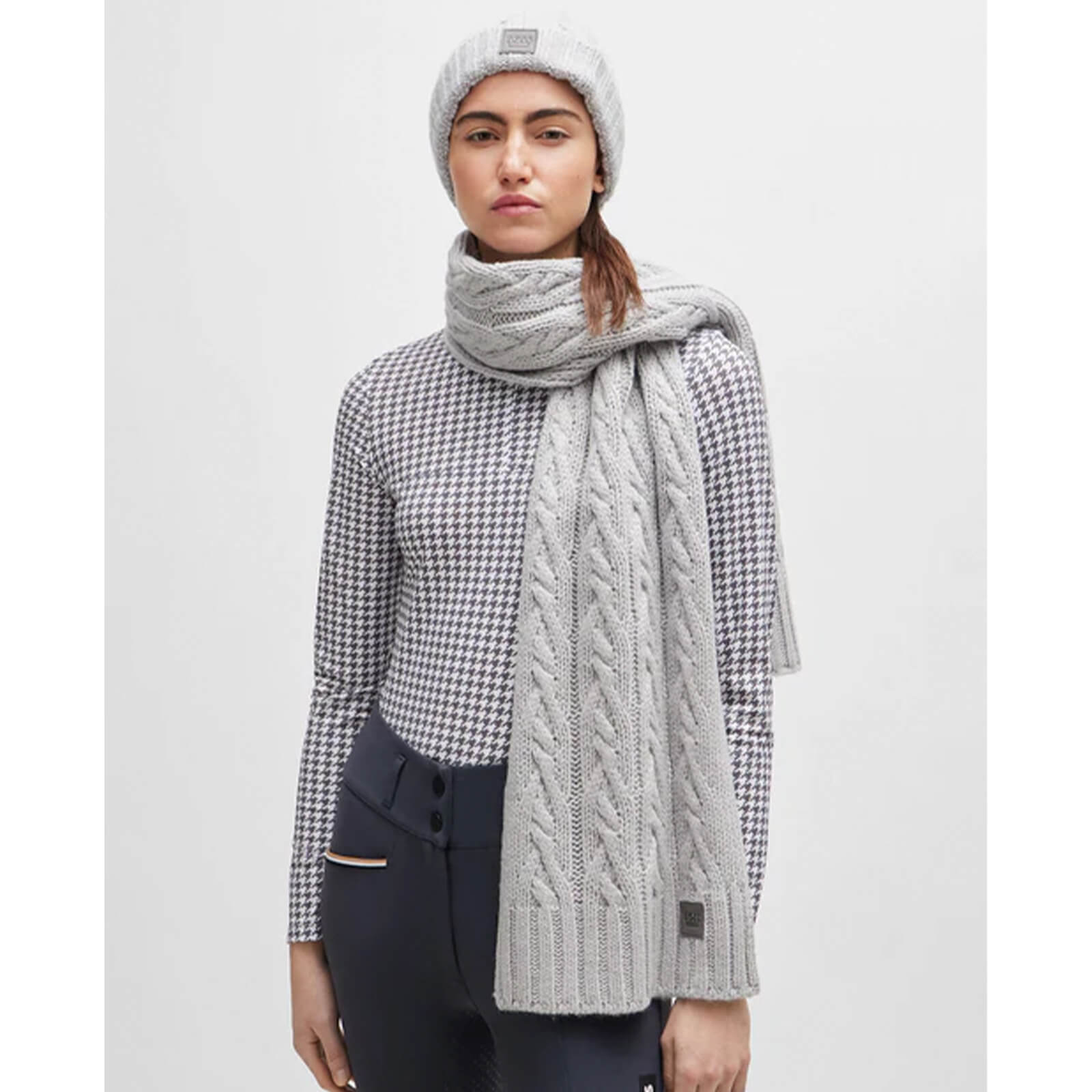 Schal Damen HW 2024 Zopfstrick-Schal