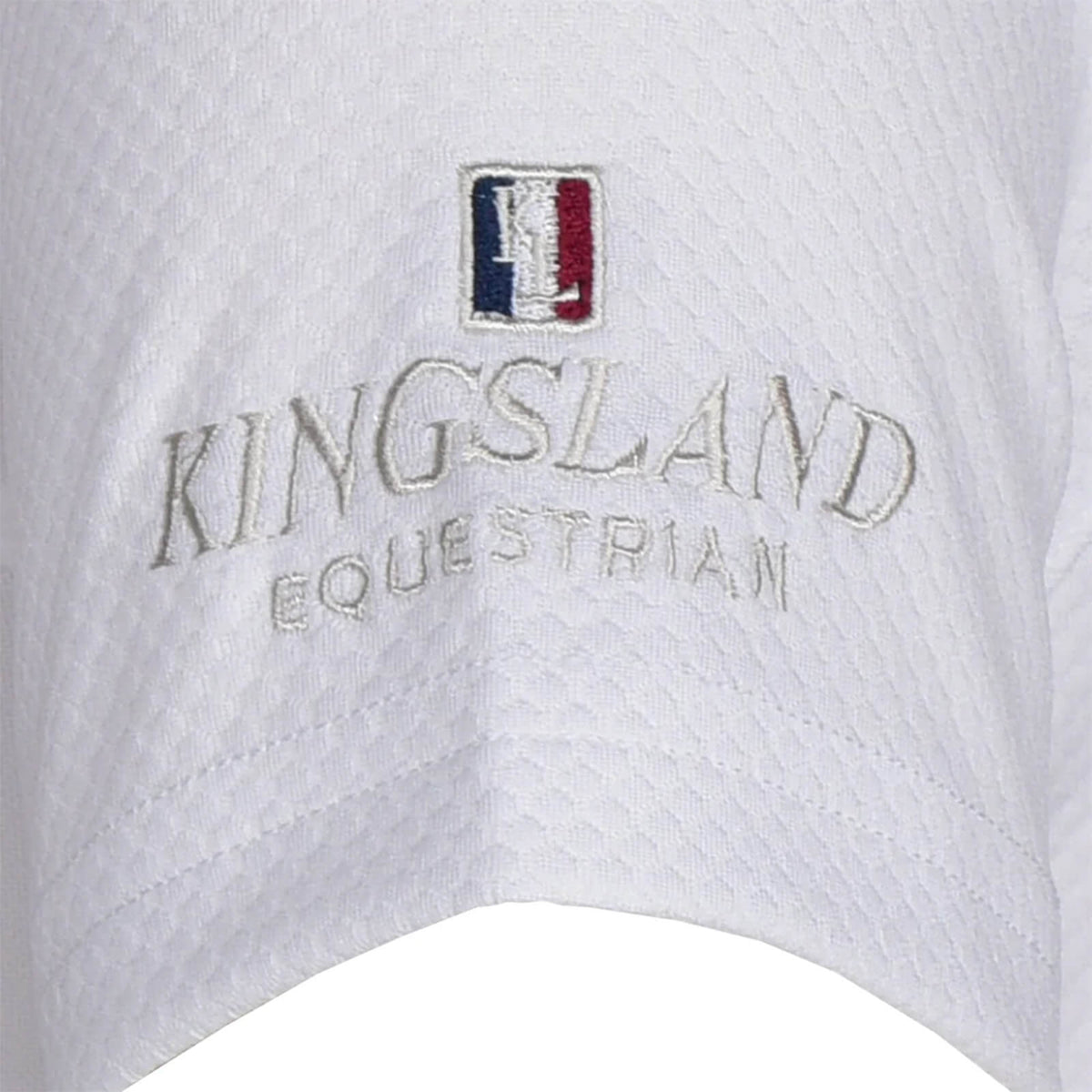 Kingsland Turniershirt Kinder Classic Girls SS Show Shirt, Weiß, Logo-Stickerei auf der Brust.