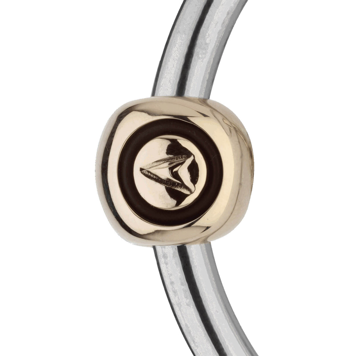 Sprenger Unterlegtrense Doppelt Gebrochen KK Ultra 12 mm SENSOGAN® Gebiss, Detailaufnahme des Gebissgelenks.