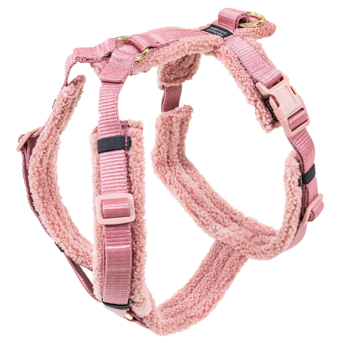 Geschirr Aktiv Teddy Fleece Hundegeschirr, Old Rose, Produkt allein auf weißem Hintergrund.