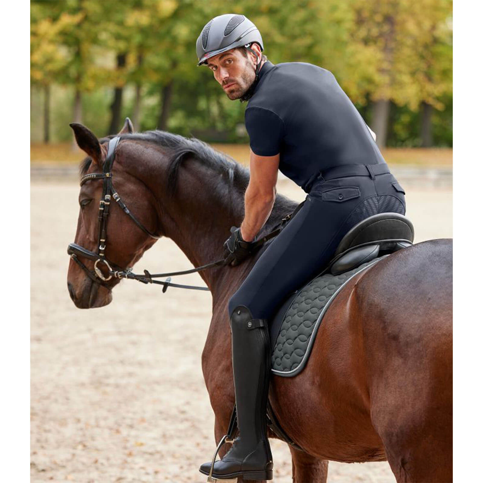 Reithose Herren Marc Silikon Vollbesatz Herrenreithose