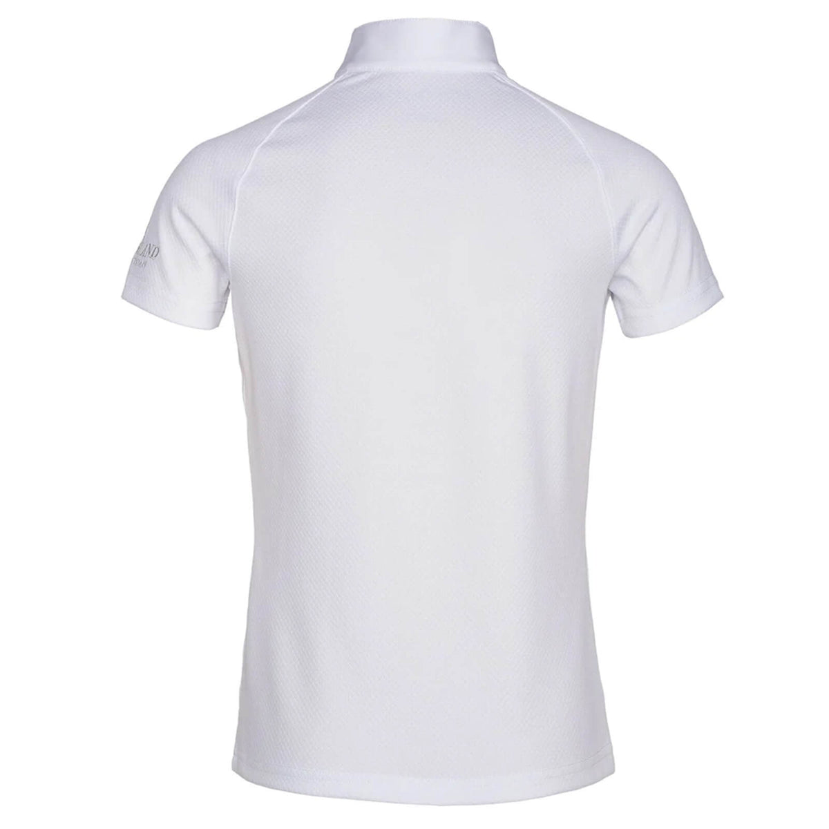 Kingsland Turniershirt Kinder Classic Girls SS Show Shirt, Weiß, Rückansicht des Shirts.