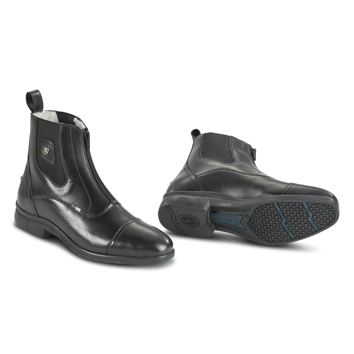 Stiefelette Jodhpur Antony Pure Wool Jodhpurstiefelette, Schwarz, Produktpaar auf weißem Hintergrund.