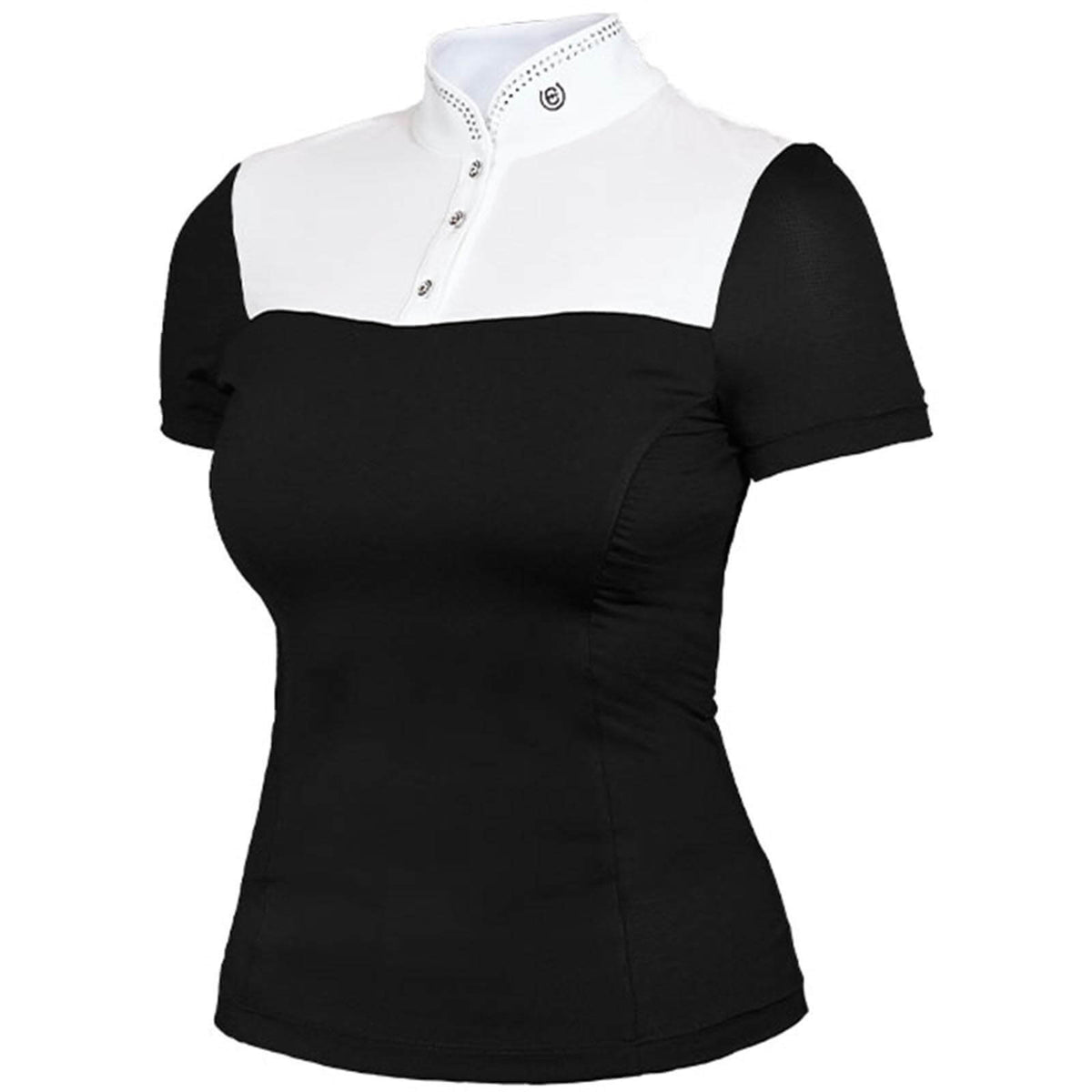 Turniershirt Damen Kurzarm Revenew Black Edition Kurzarmshirt, Schwarz, Produkt allein.
