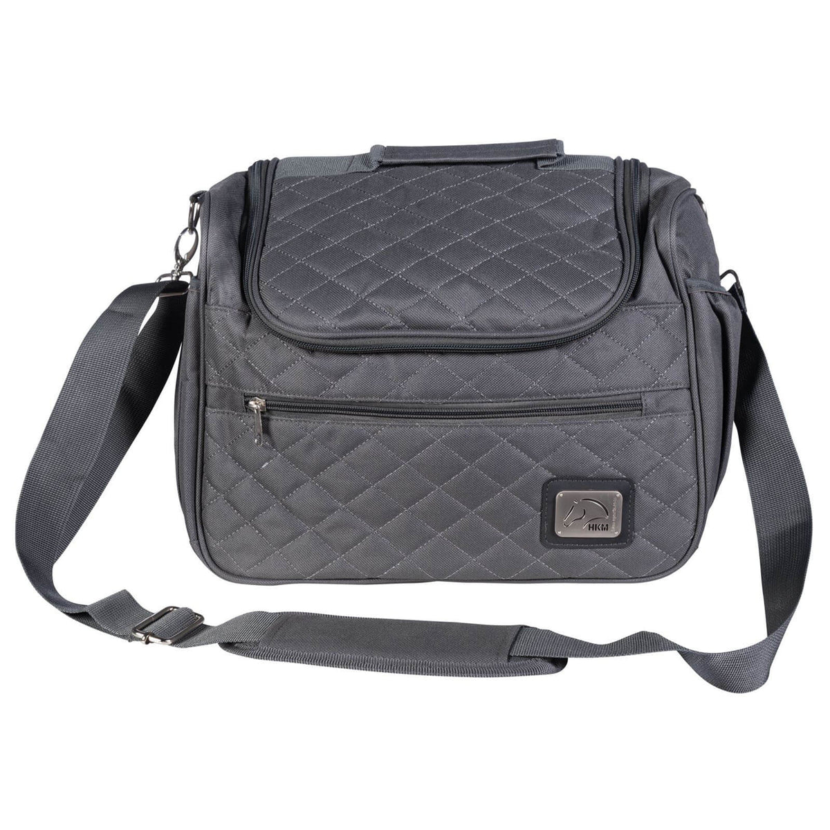 HKM Putztasche Berry Putzbox, Dunkelgrau, Produkt allein auf weißem Hintergrund.