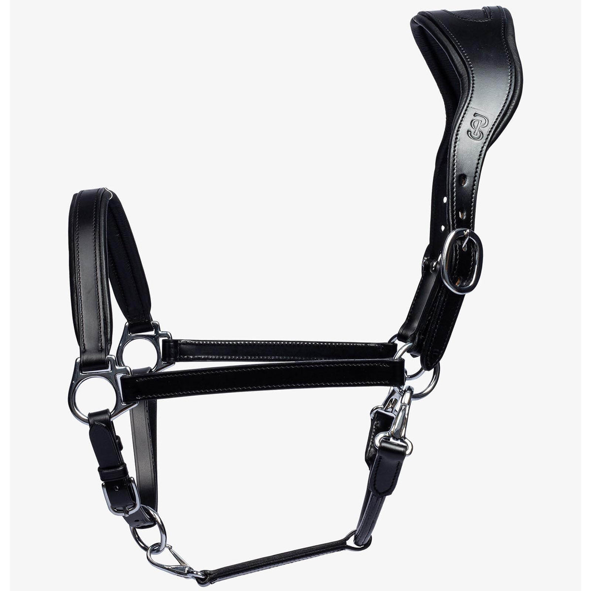 PS of Sweden Halfter Leather Lederhalfter, Black, Produkt allein auf weißem Hintergrund.