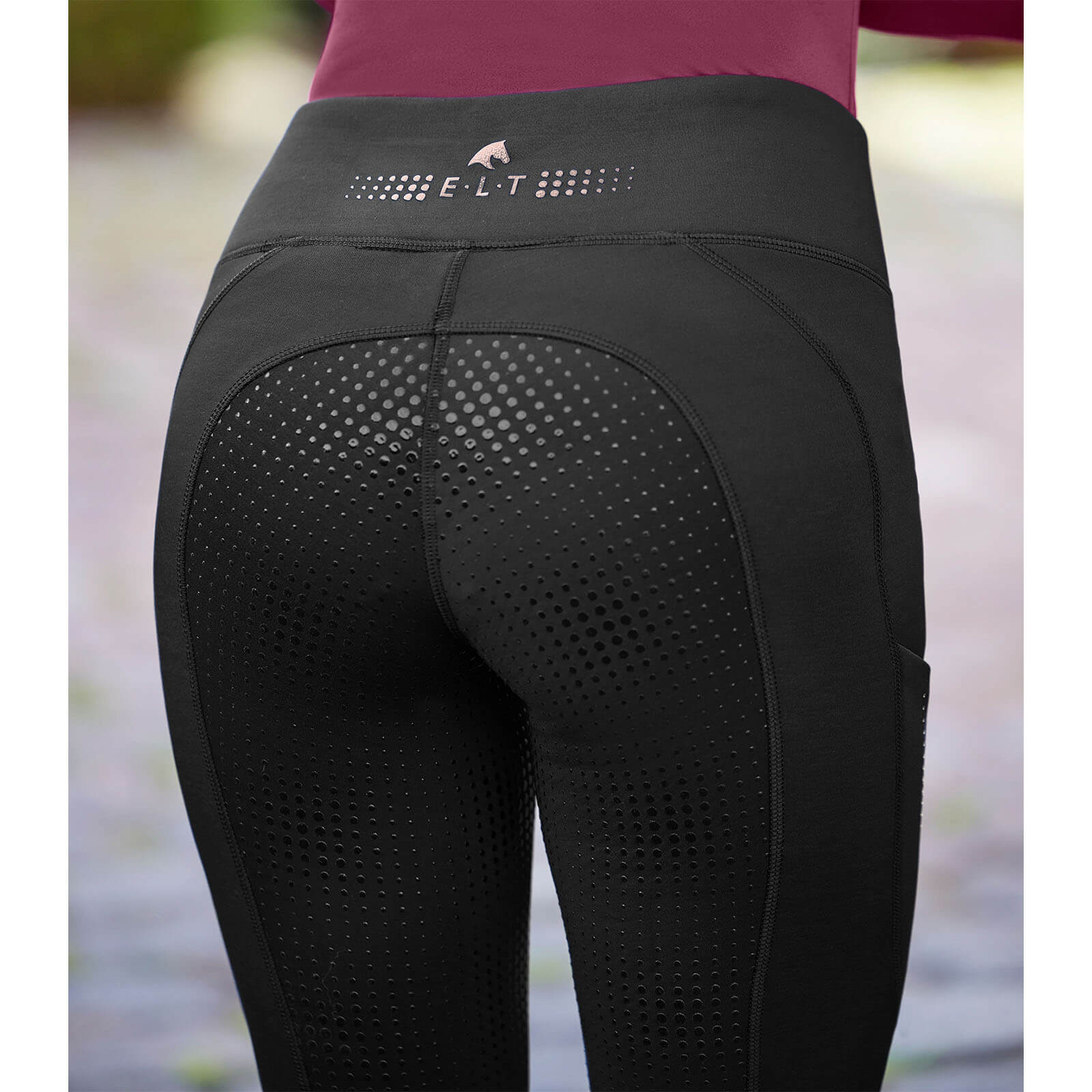 Thermo-Reitleggings Damen Full-Grip Milla HW 2023 Damenreitleggings Vollbesatz