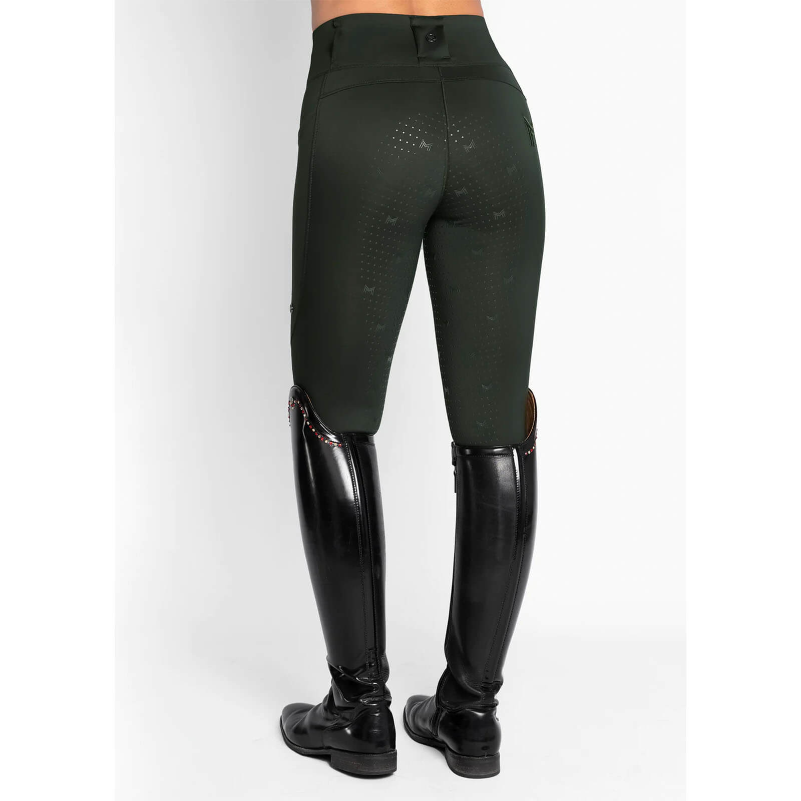 Reitleggings Damen Full-Grip Studio Damenreitleggings