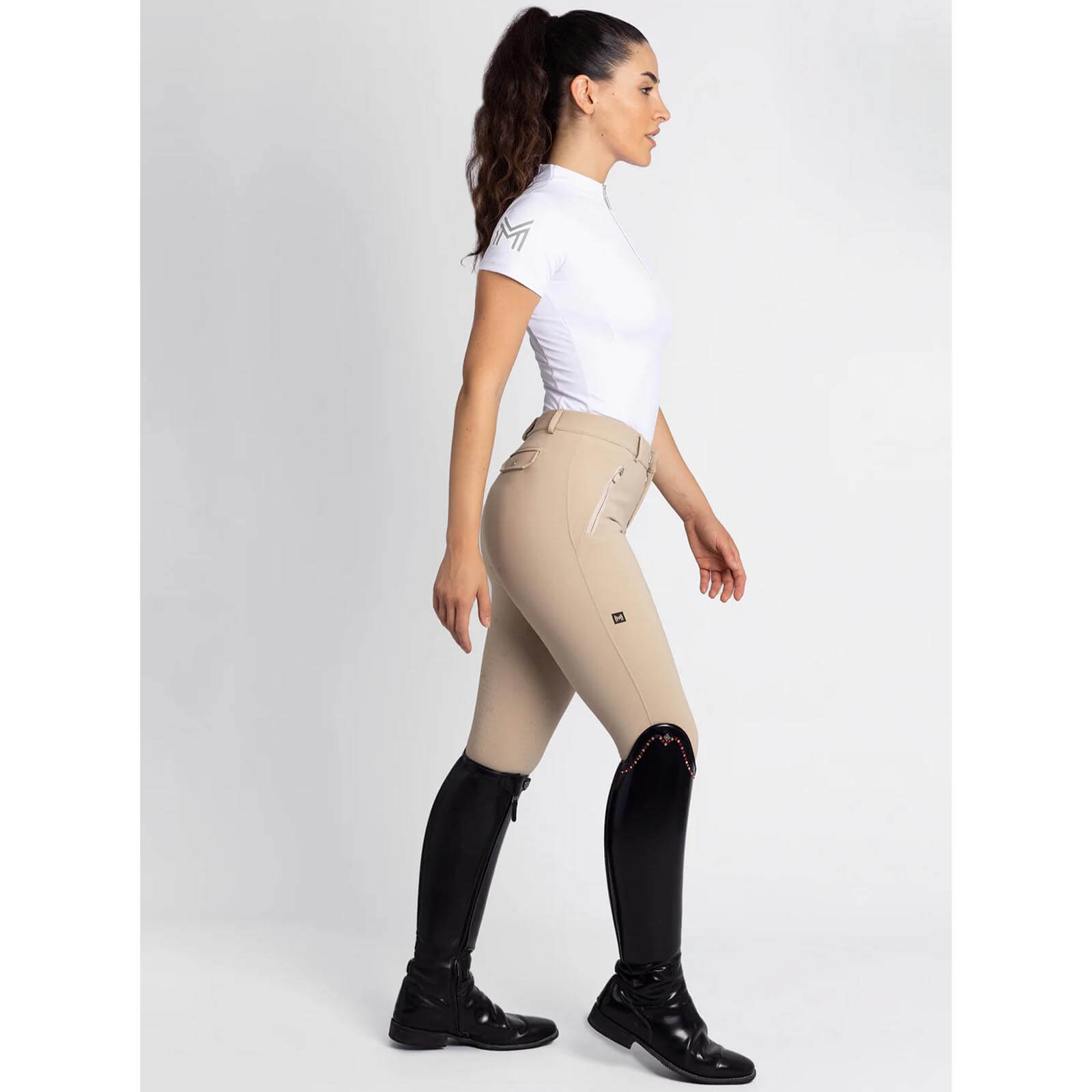 Reithose Damen Full-Grip Geo Damenreithose Vollbesatzreithose