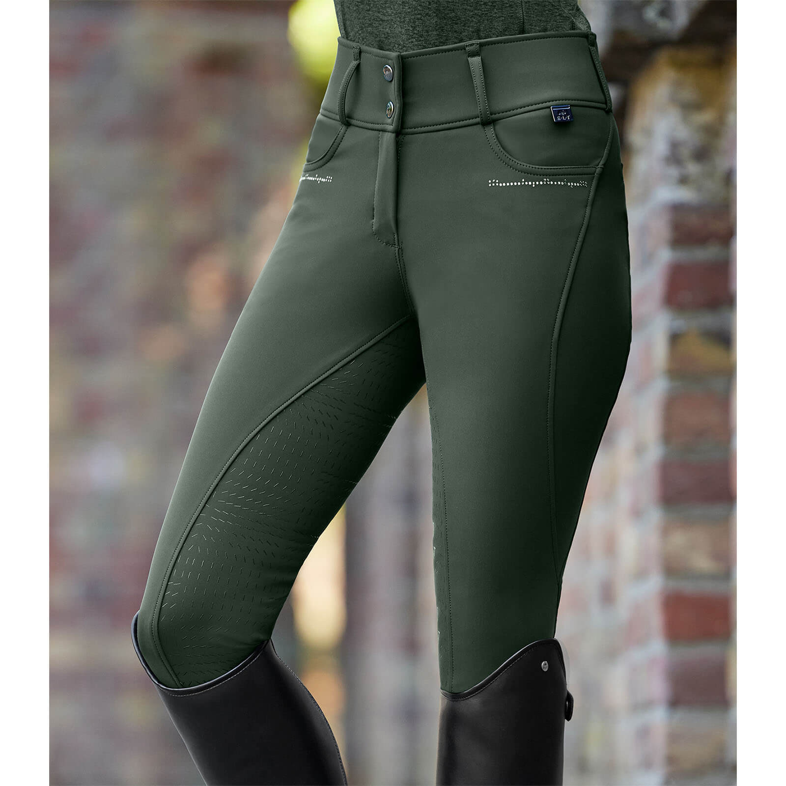 Reithose Damen Full-Grip Mathilda Glam High Waist Damenreithose Vollbesatz