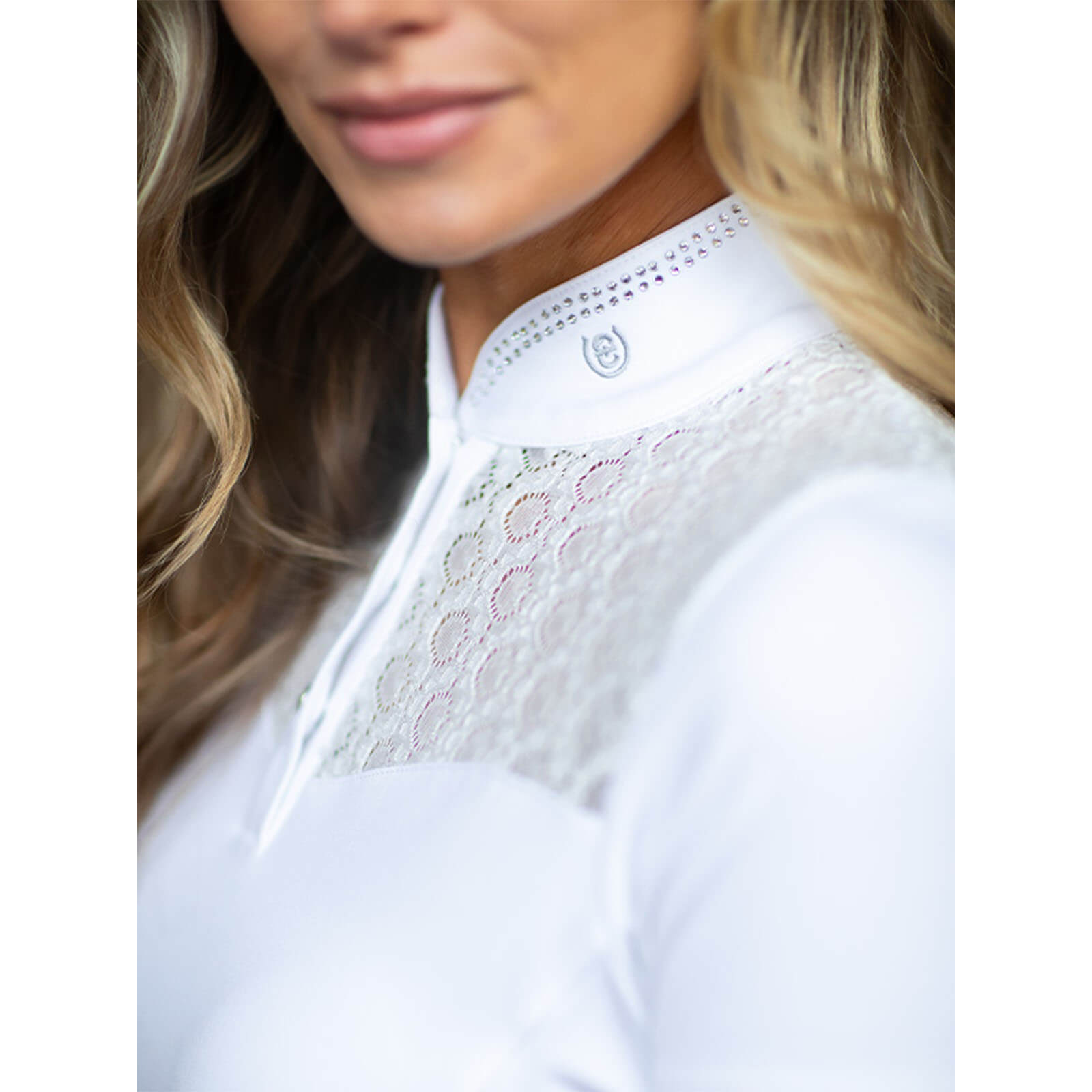 Turniershirt Damen Crystal Champion White FS 2024 Damenturniershirt