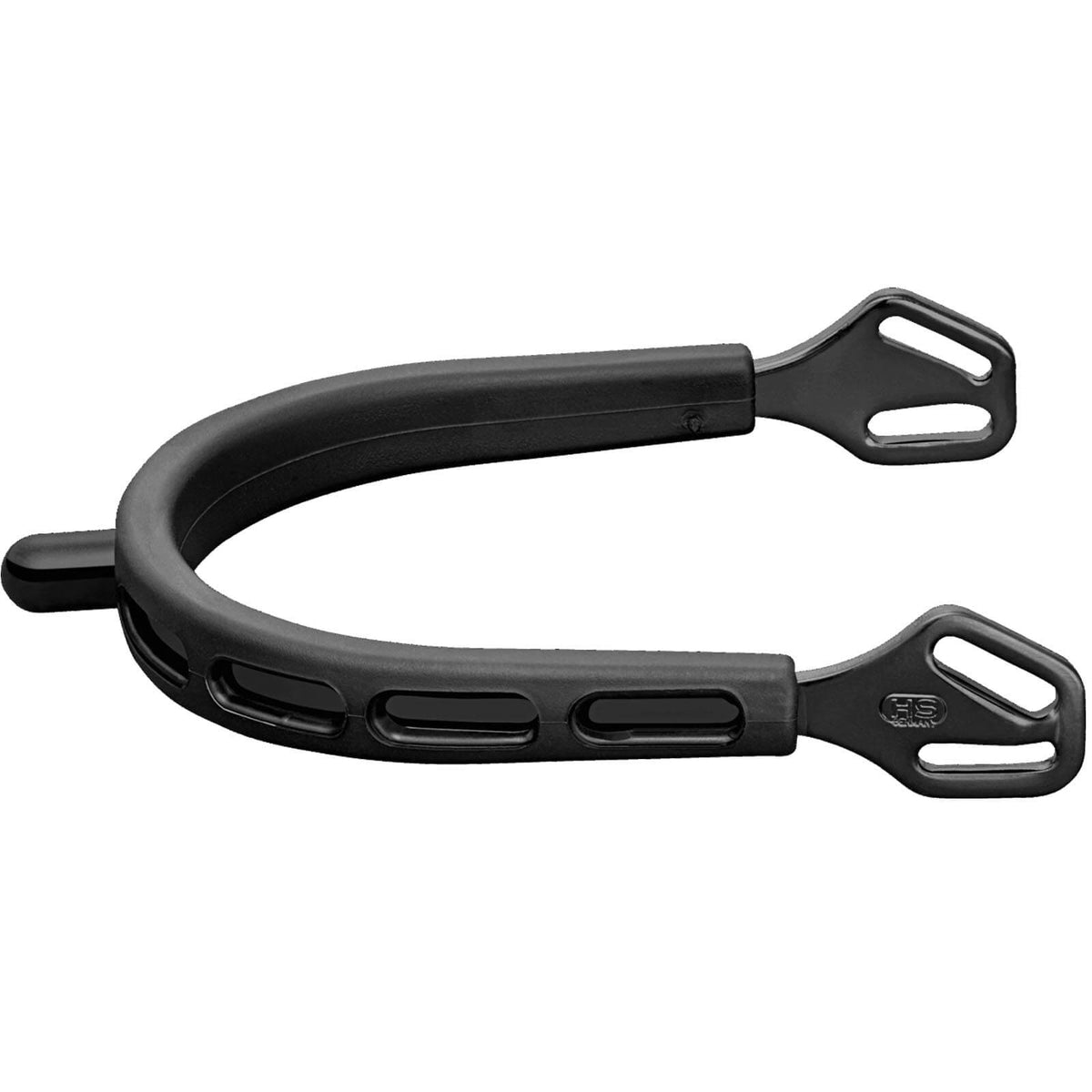 Sporen Ultra Fit Extra Grip 15 mm abgerundet, Schwarz, Produkt allein auf weißem Hintergrund.