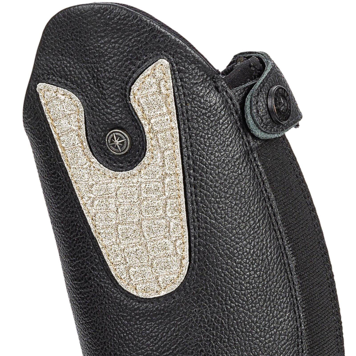 Patches Nova Kids Fun, Schwarz, Detailaufnahme am Kinderstiefel.
