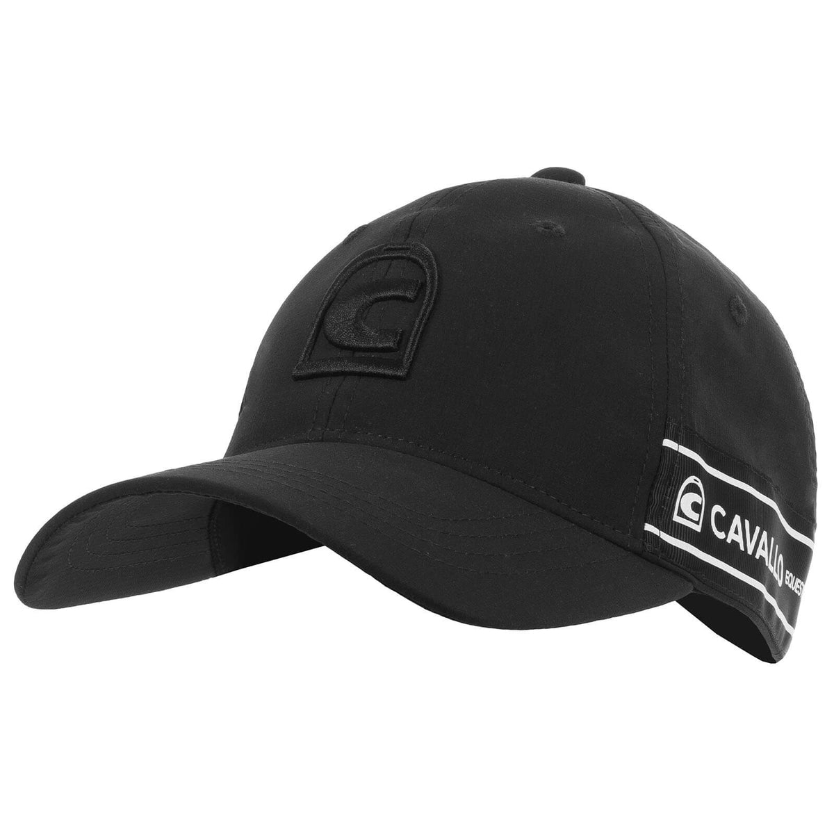 Cavallo Kappe CAVALCAP Base Cap, Black, Produkt allein auf weißem Hintergrund.