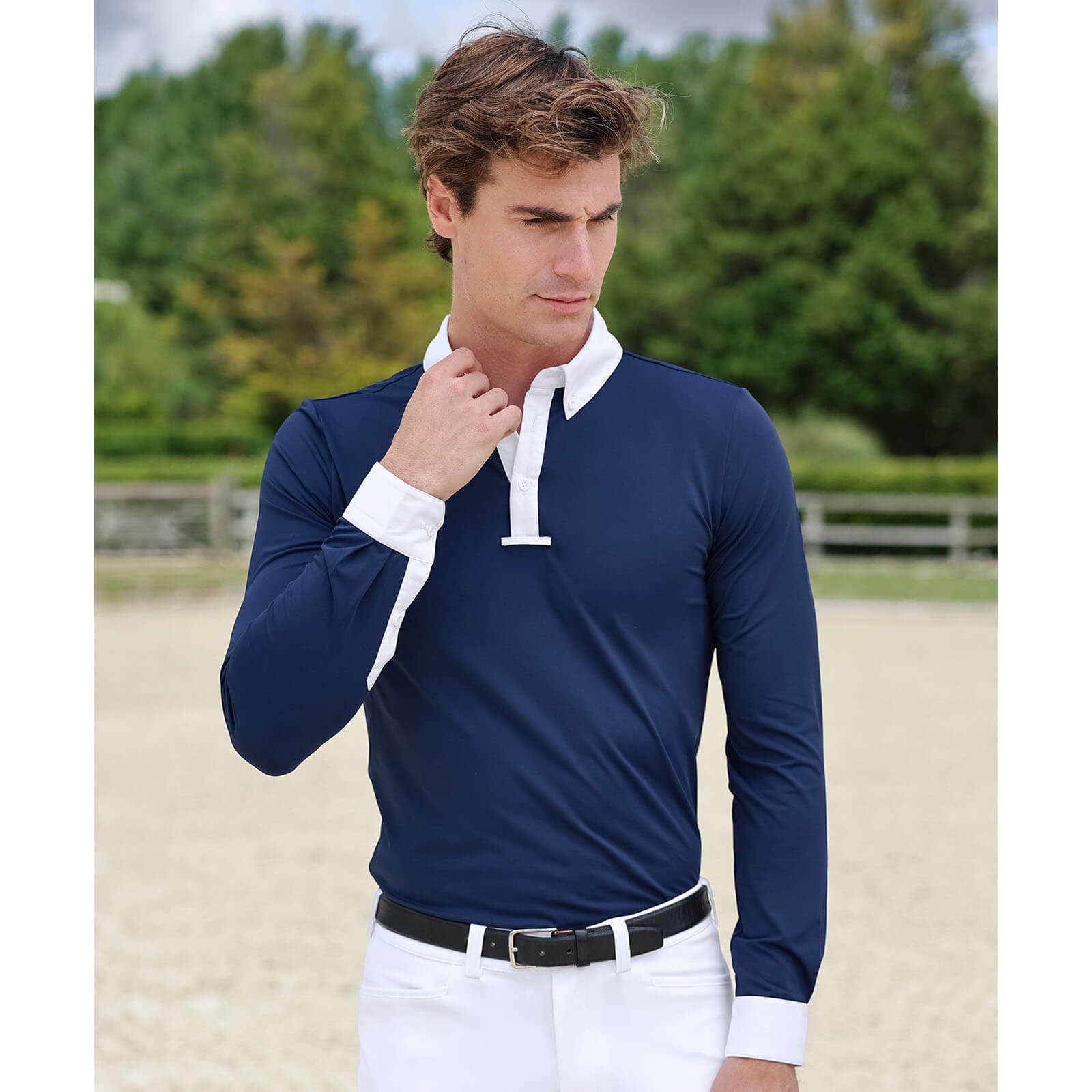 Langarmshirt Herren Active Long Competition Shirt Turniershirt