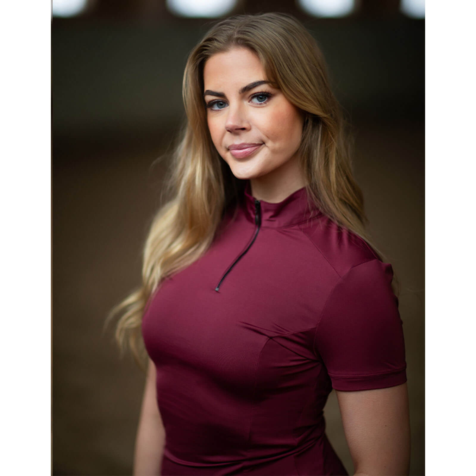 Baselayer Shortsleeve UV Protection Top Bordeaux T-Shirt