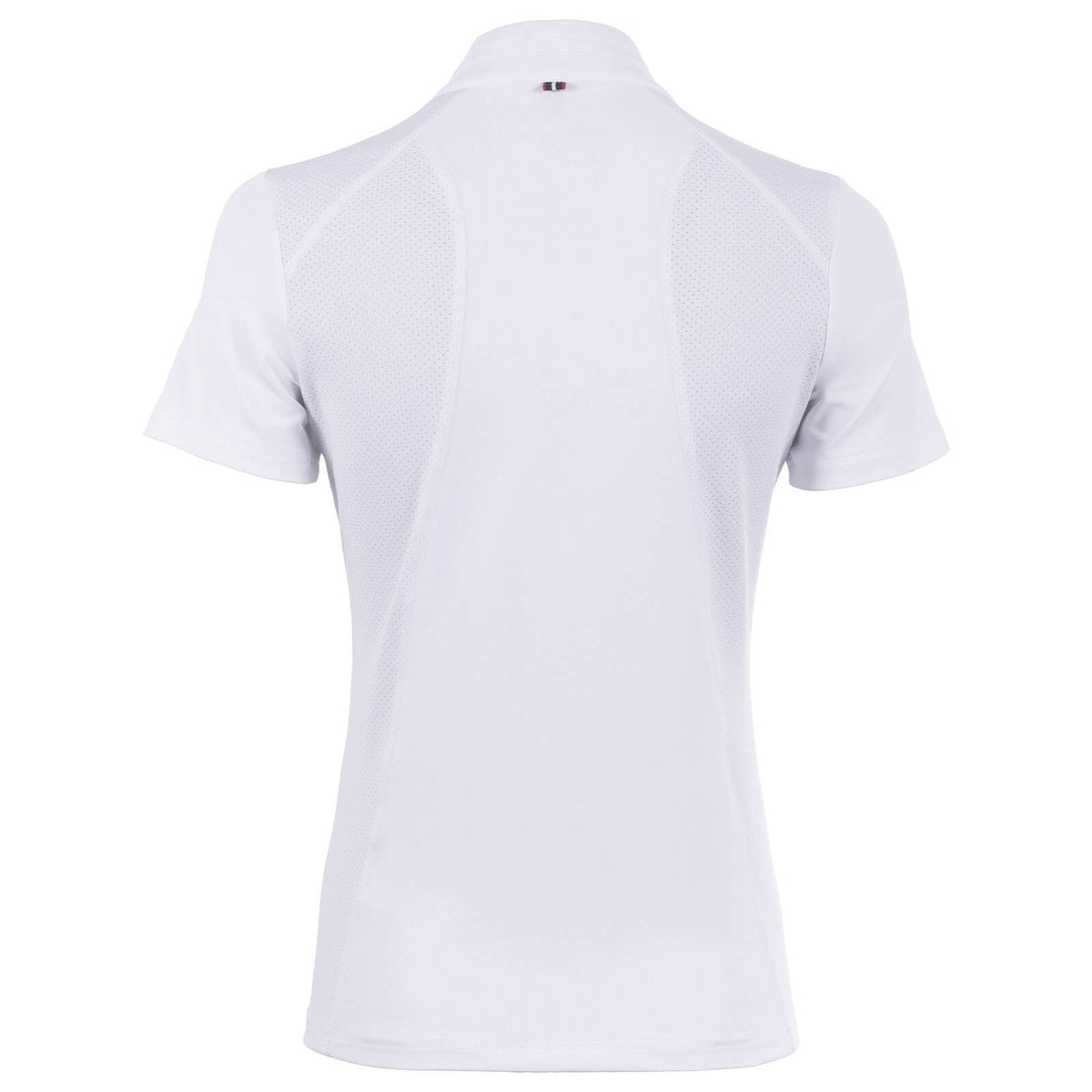 Cavallo Turniershirt CAVALCOMP Halfzip Shirt, Weiß, Rückansicht des Produkts.