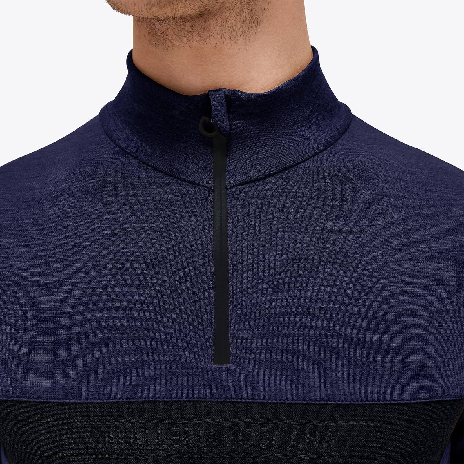 Trainingsshirt Herren Tech Wool Half Zip Mock Turtleneck HW23 Langarmshirt