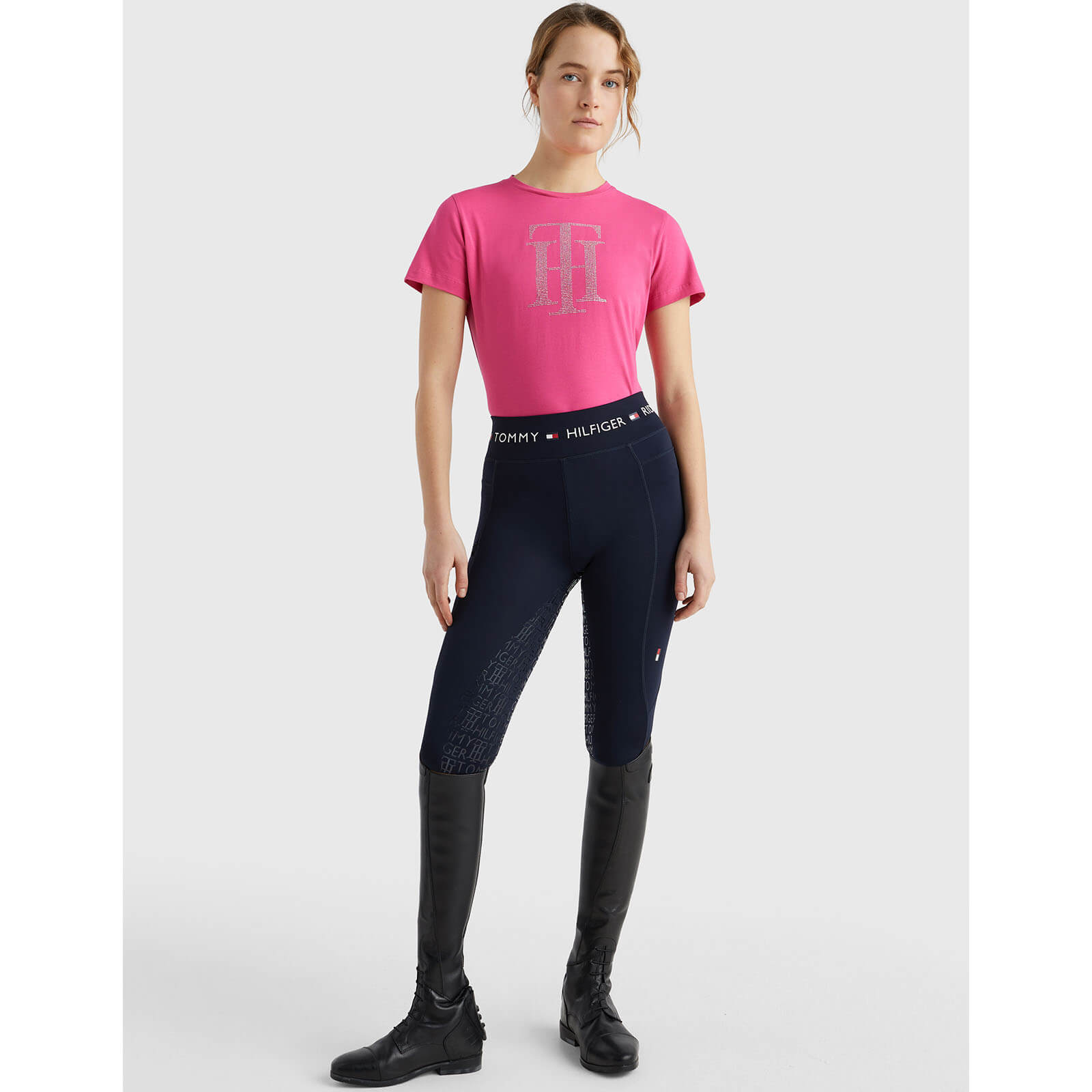 T-Shirt Damen TH Strass FS 2023 Kurzarmshirt