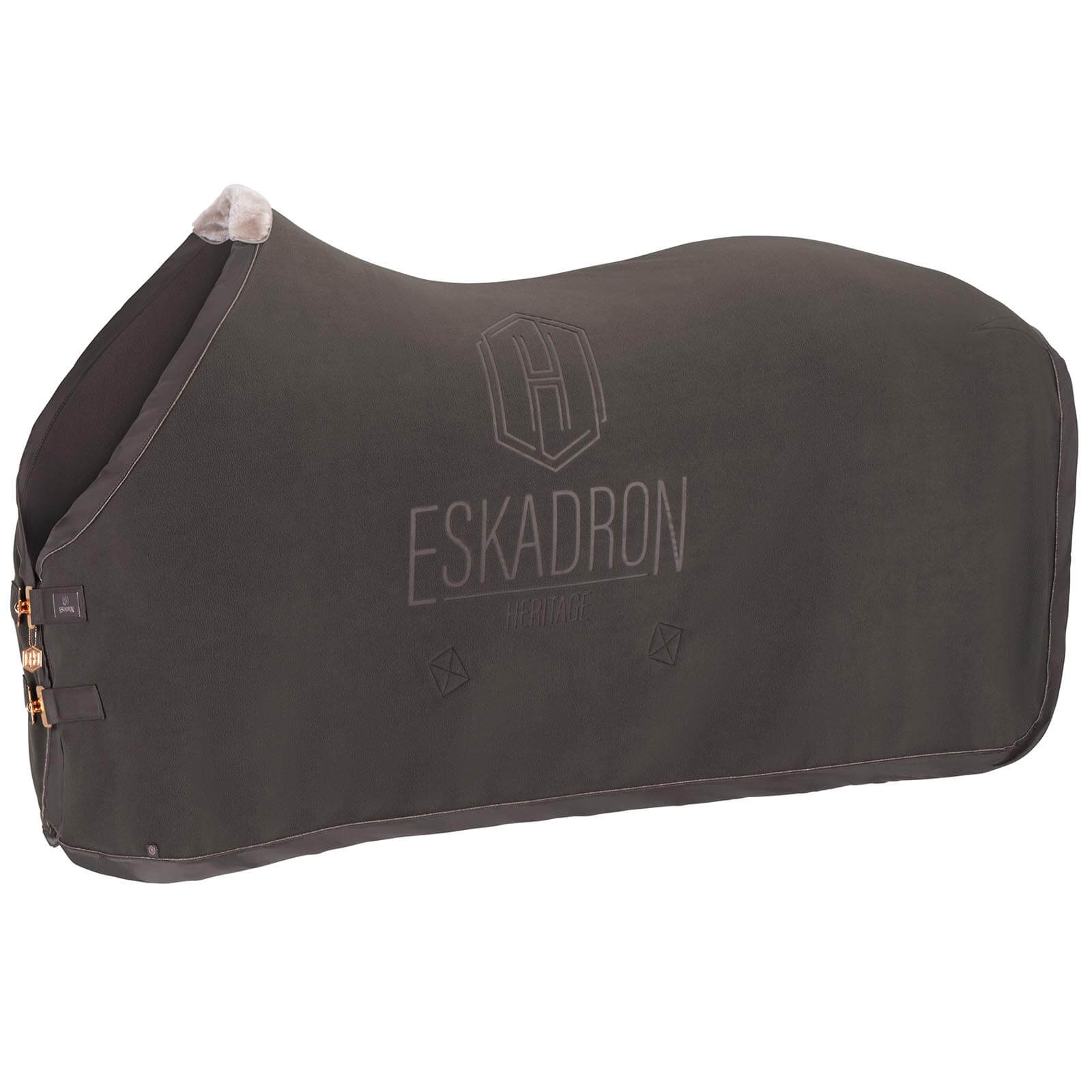 Abschwitzdecke Fleece Stamp Heritage 2023 Fleecedecke, Basalt Grey, Produkt allein auf weißem Hintergrund.