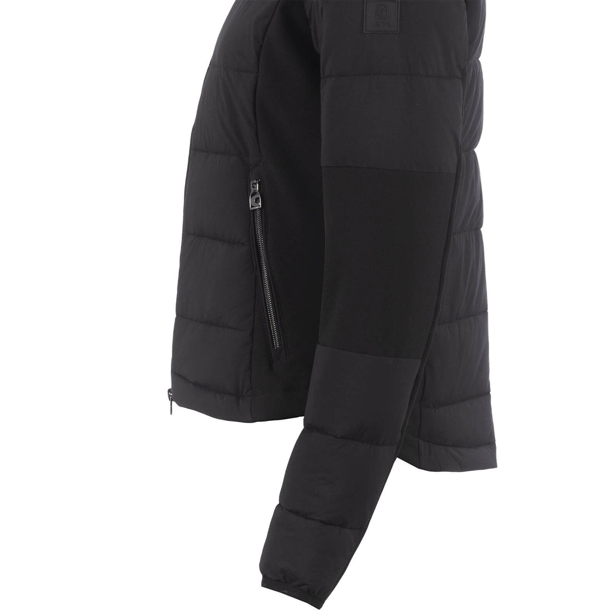 Cavallo Hybridjacke Damen CAVAL HYBRID JACKET FS 2024, Schwarz, Detailaufnahme am Ärmel.