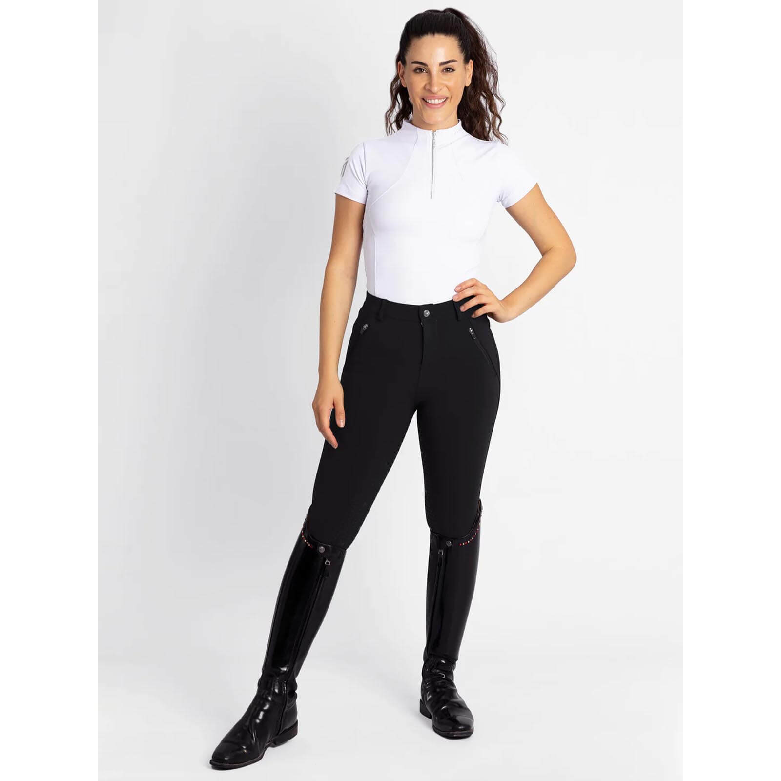 Reithose Damen Full-Grip Geo Damenreithose Vollbesatzreithose