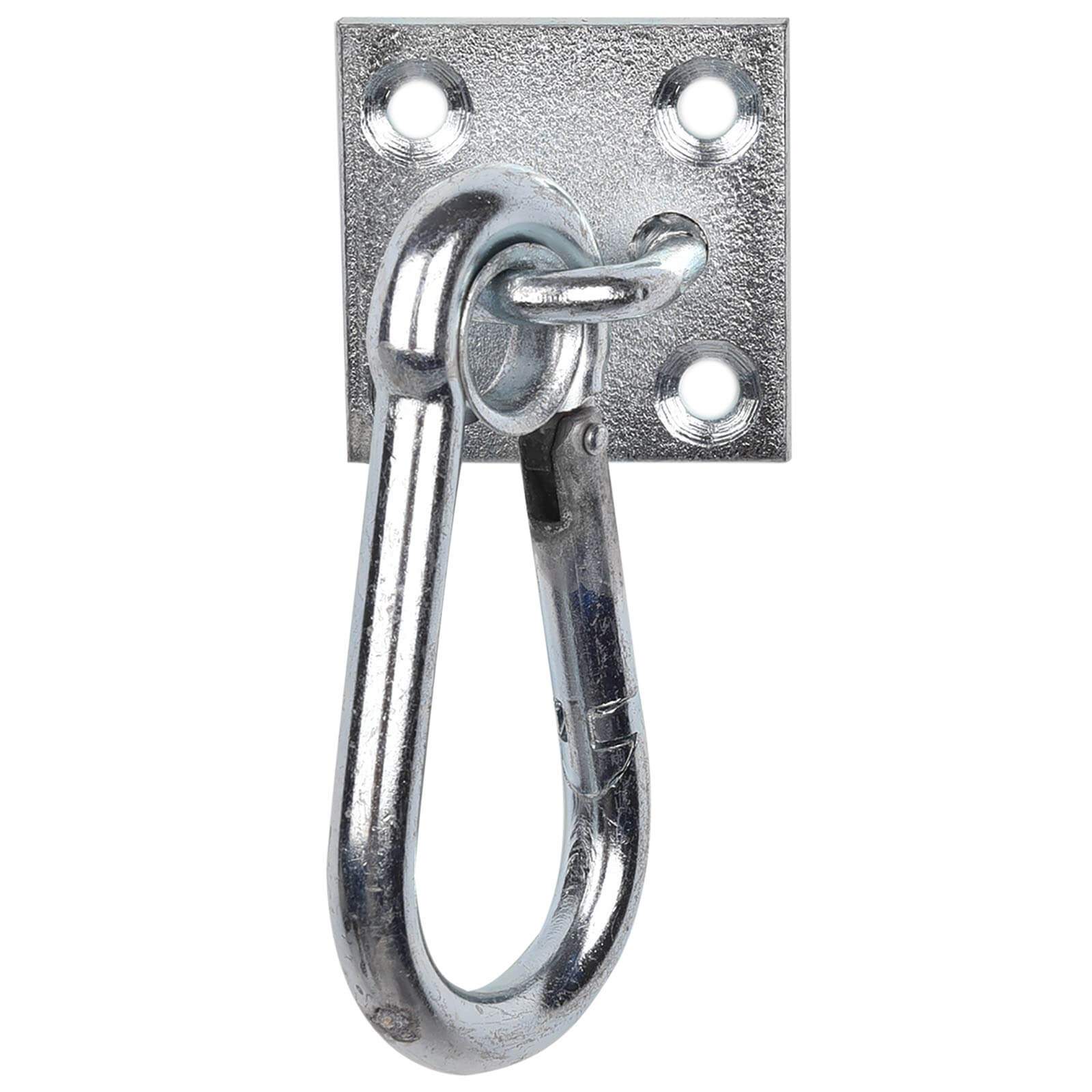 Karabinerhaken auf Platte Anbinder