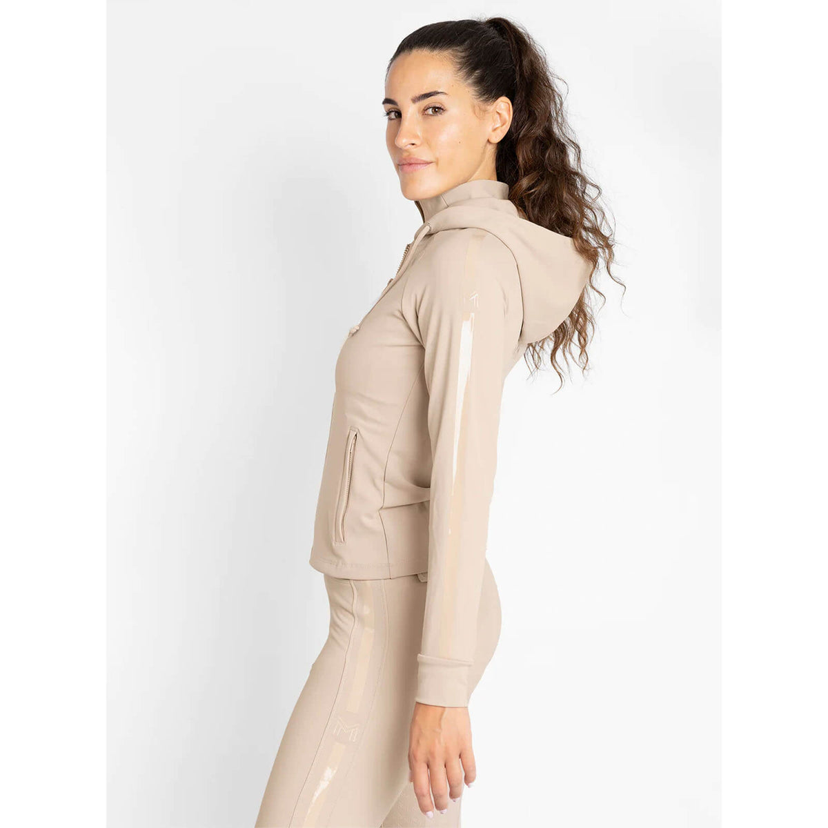 Hoodie Damen Reflection Zip Kapuzenpullover