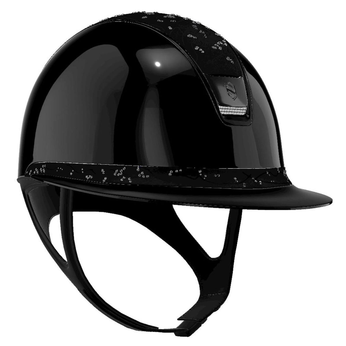 Reithelm Miss Shield 2.0 Black SG Top Crystal Leaf Frontal Band Crystal Leaf Trim Chrome Blason Chro