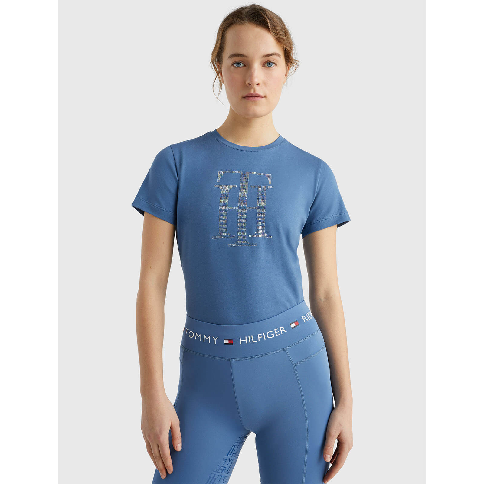 T-Shirt Damen TH Strass FS 2023 Kurzarmshirt