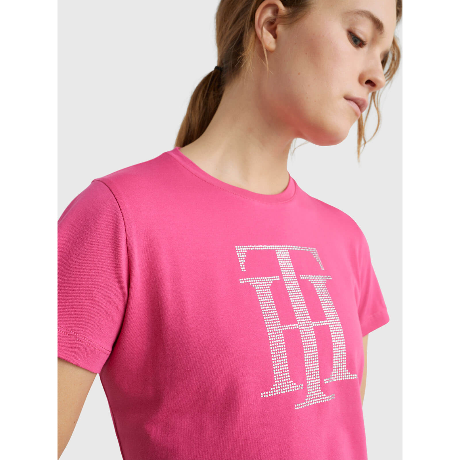 T-Shirt Damen TH Strass FS 2023 Kurzarmshirt