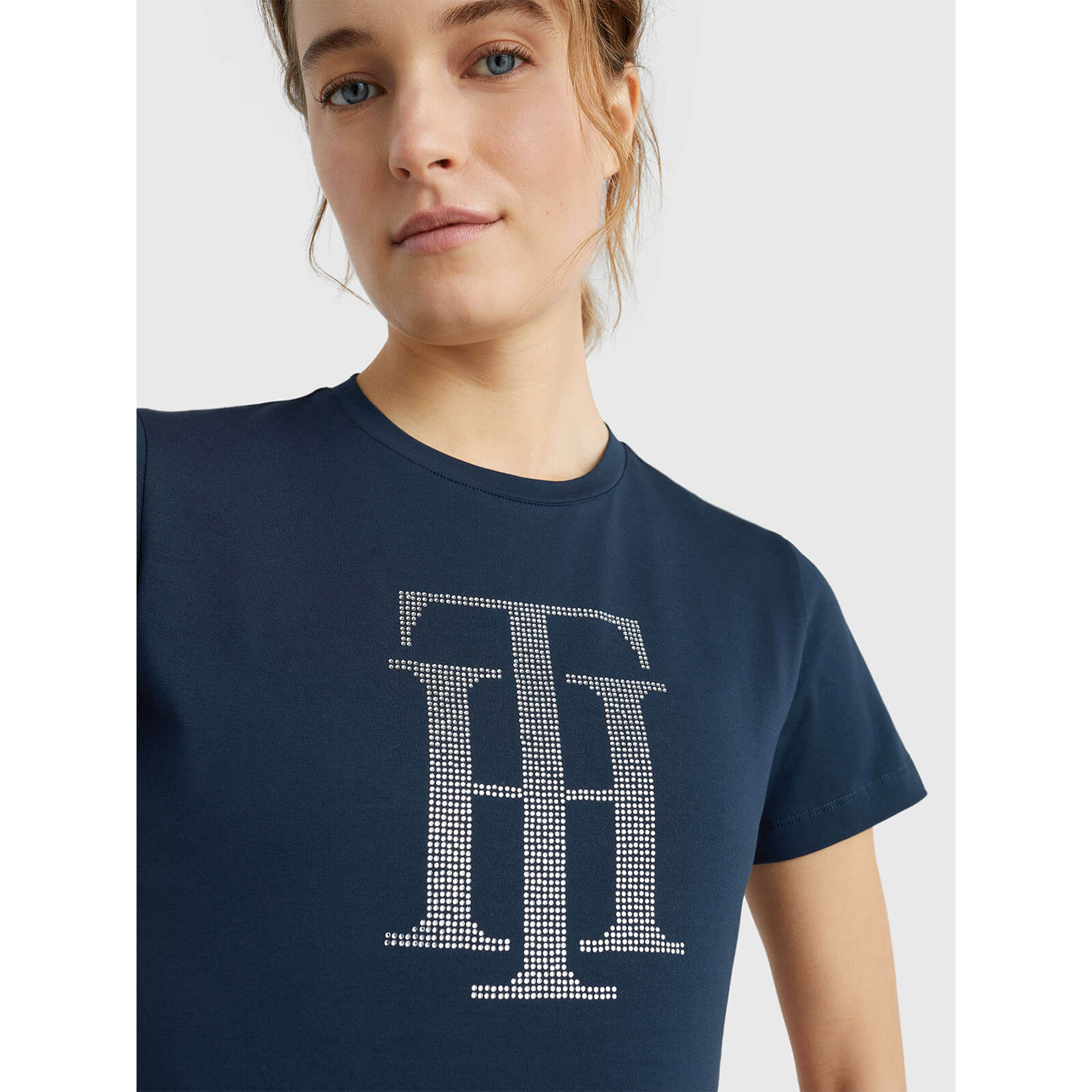 T-Shirt Damen TH Strass FS 2023 Kurzarmshirt
