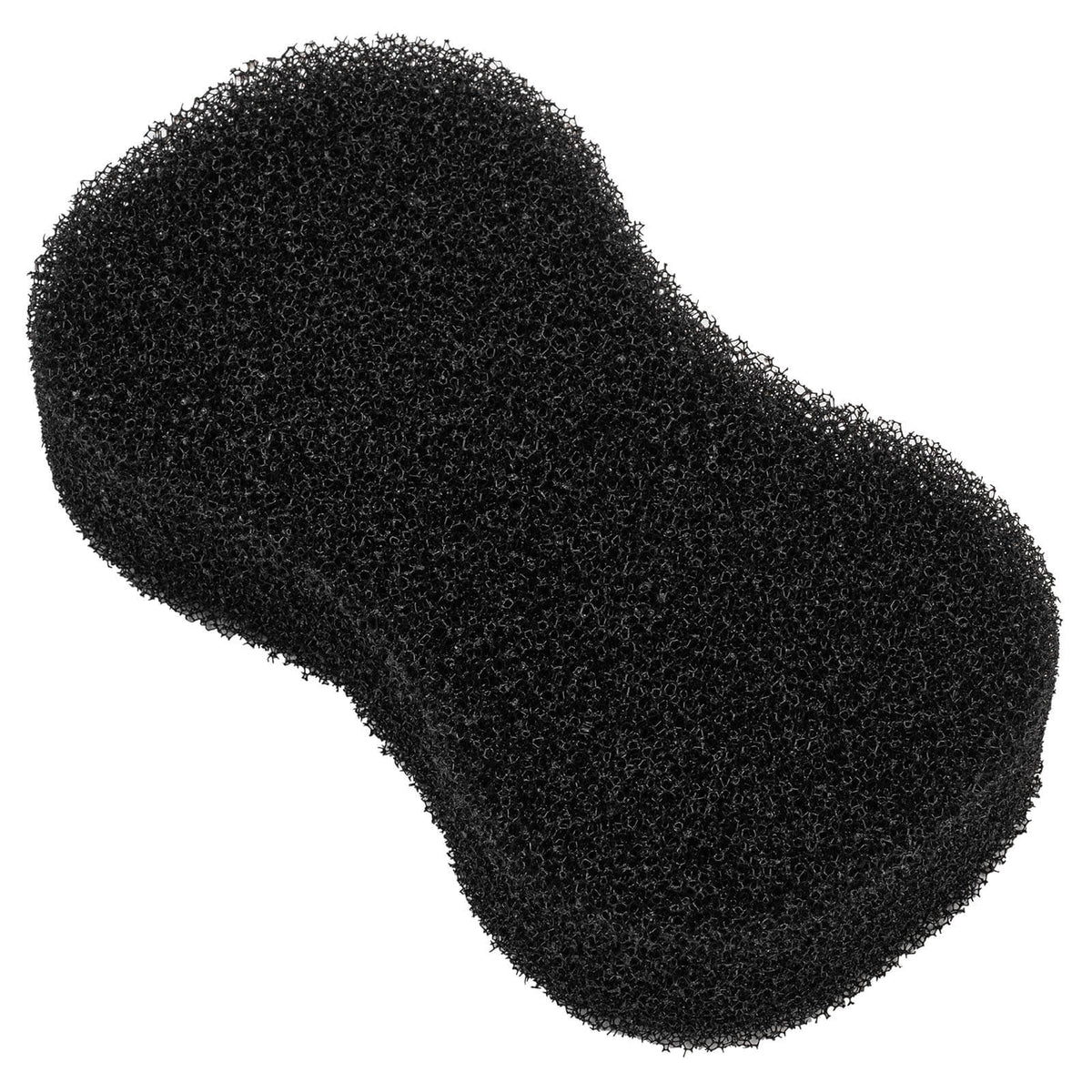 Anti-Staub Schwamm, Schwarz, Produkt allein auf weißem Hintergrund.