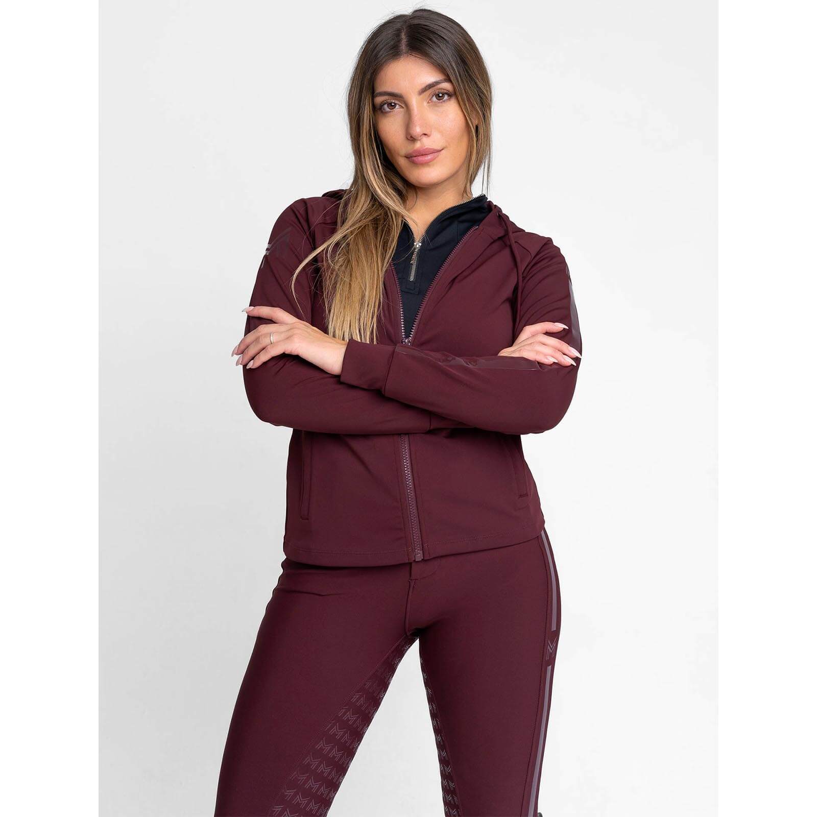 Hoodie Damen Reflection Zip Kapuzenpullover